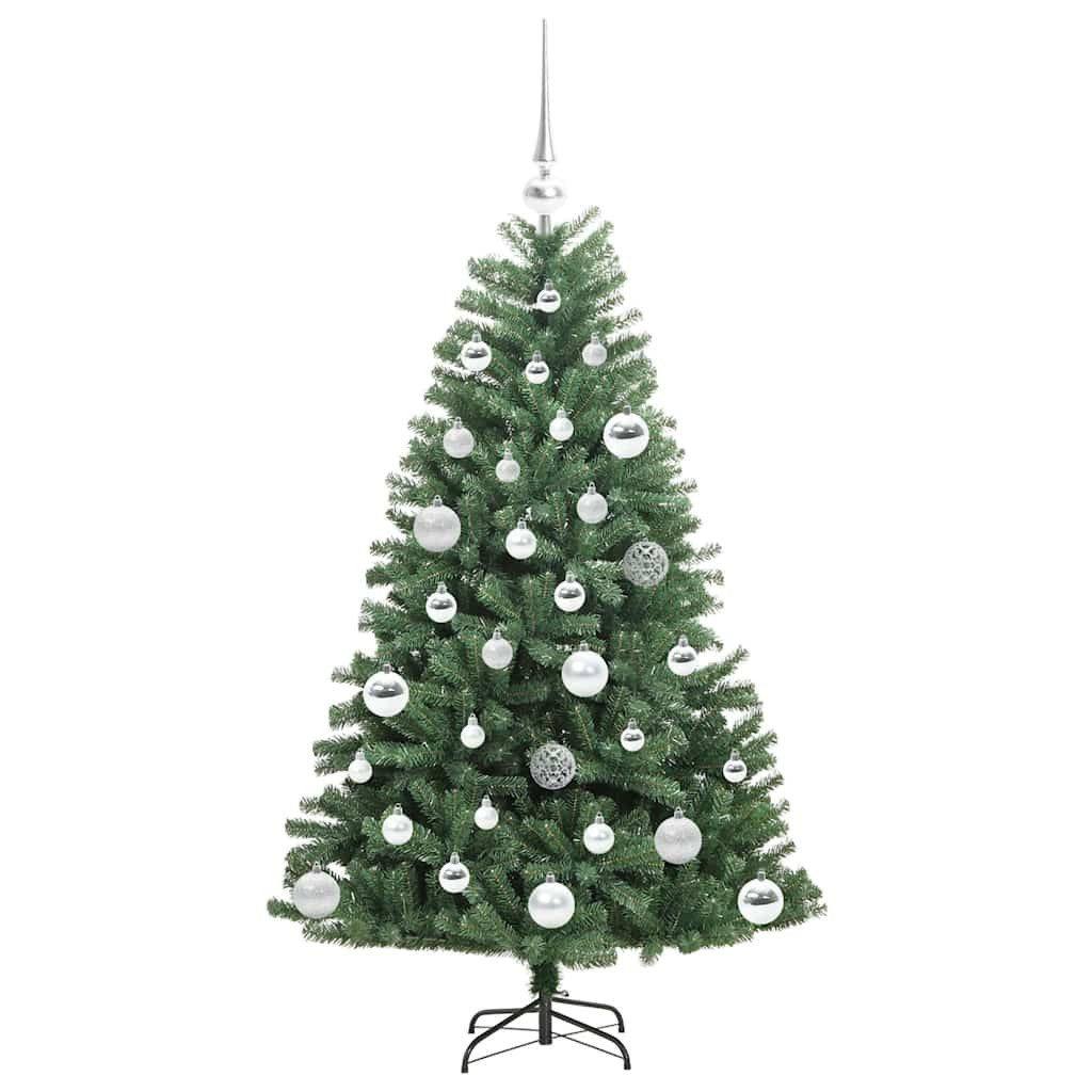 vidaXL LED Baum Künstlicher klappbarer Weihnachtsbaum mit 150 LEDs Grün 120 cm