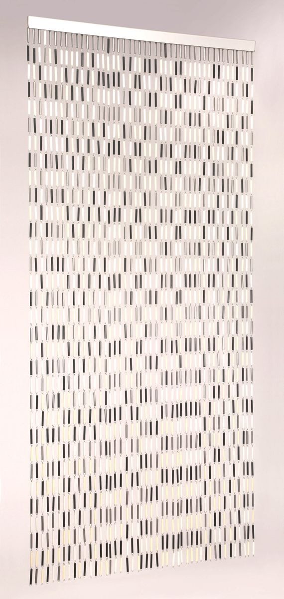 CONACORD Türvorhang Decona Tube Kettenvorhang bunt, Hakenaufhängung, halbtransparent, 90 x 200 cm, Kunststoff - blickdicht dank hoher Stranganzahl