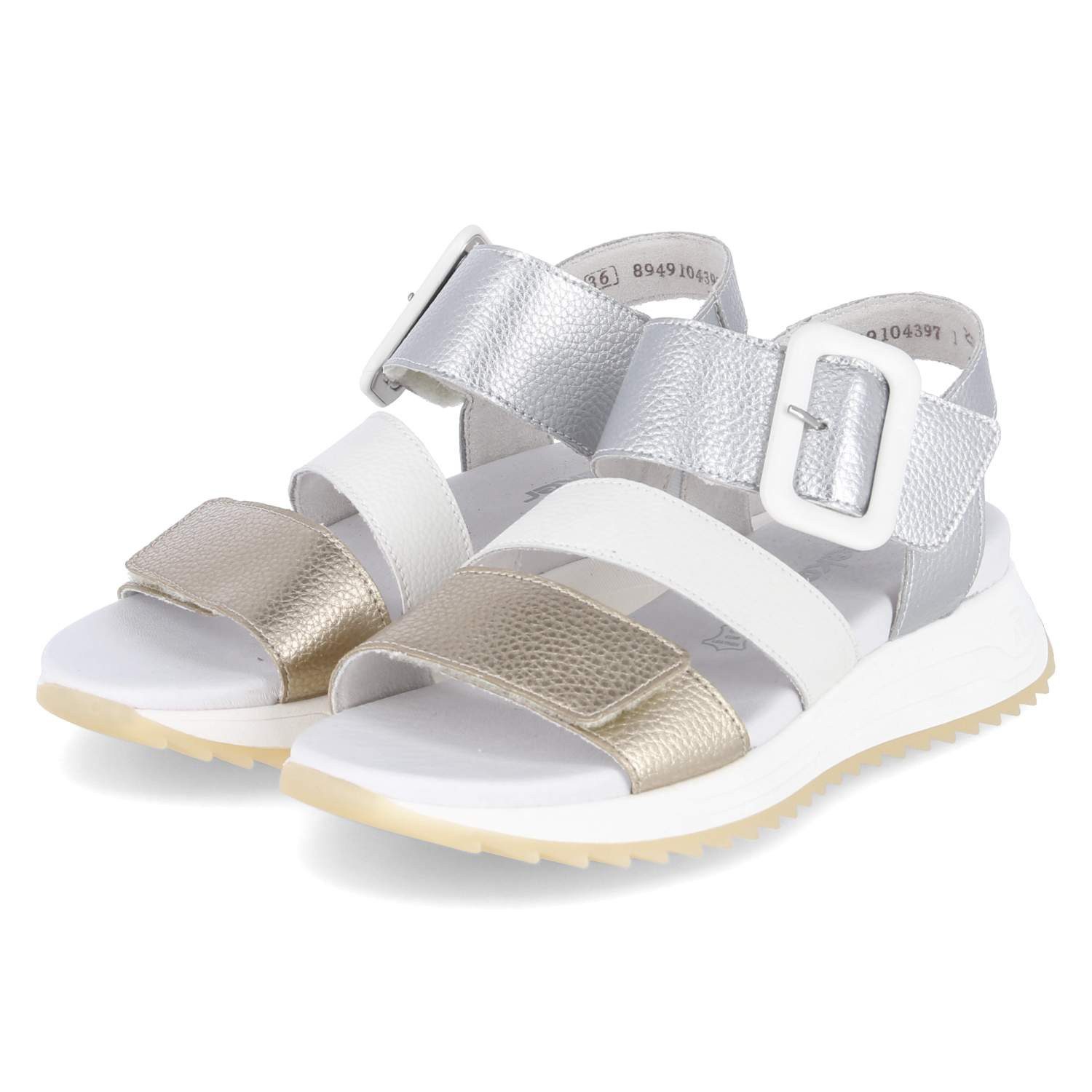 Rieker Rieker W2950-90 Damen Glattleder gold Sandalette