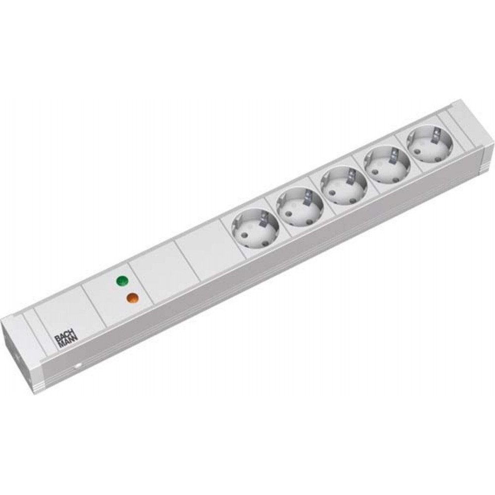 Bachmann 19" IT PDU Steckdosenleiste Basic 5-fach, weiß. Akku