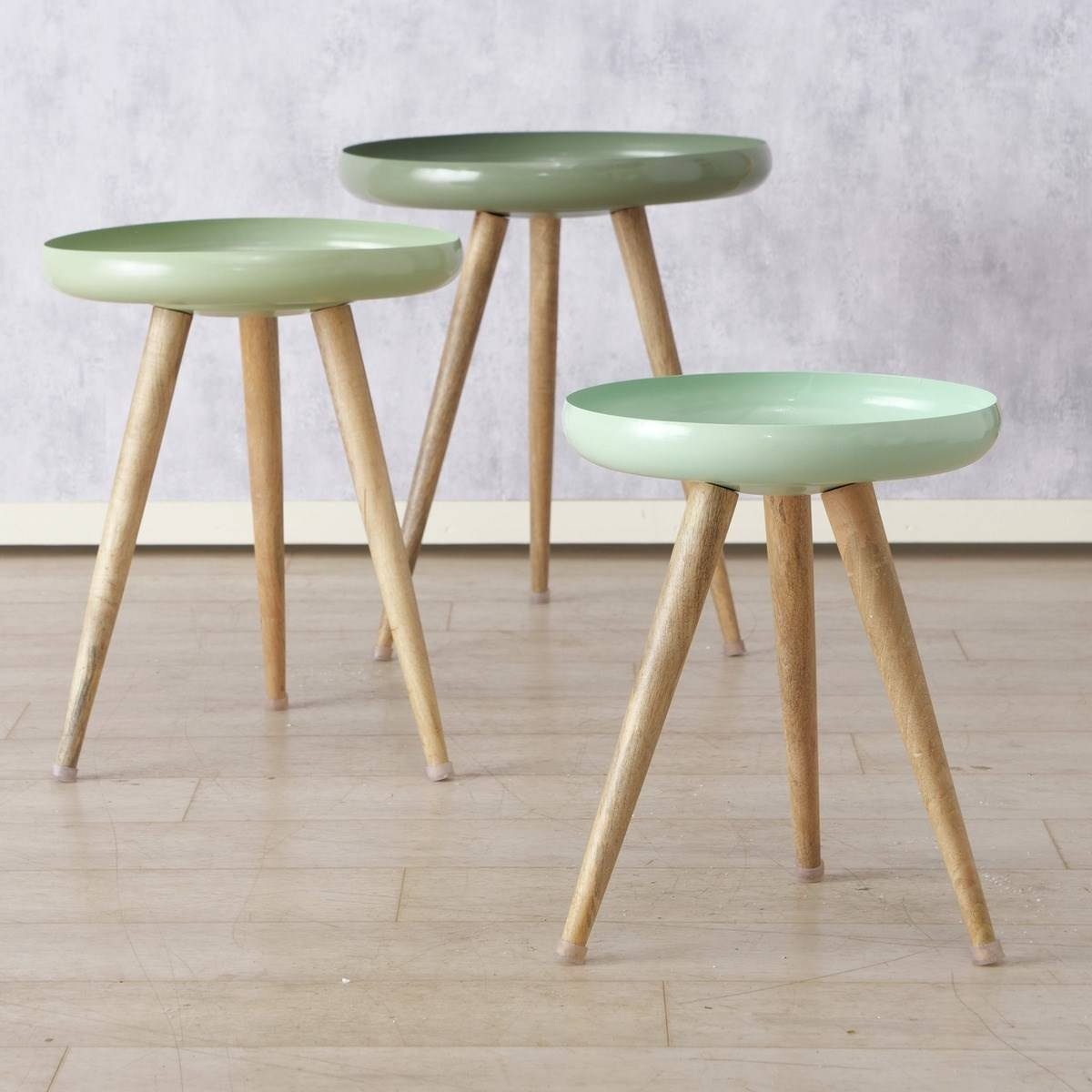 BOLTZE GRUPPE GmbH Beistelltisch Kaffeetische MASDOUR, Mangoholz, 3er-Set (3er-Set), keine