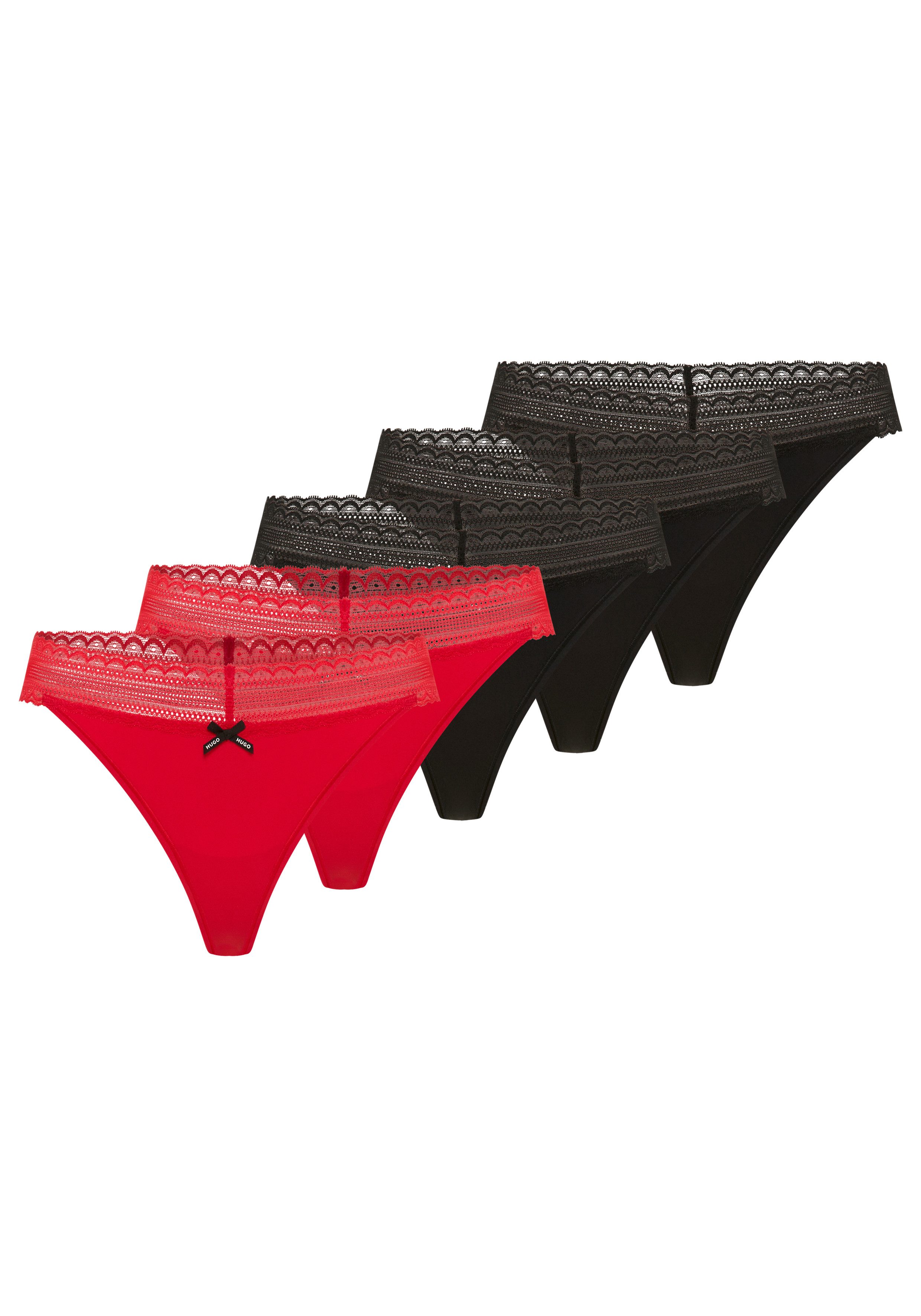 HUGO String Lace Mit Spitzeneinsatz