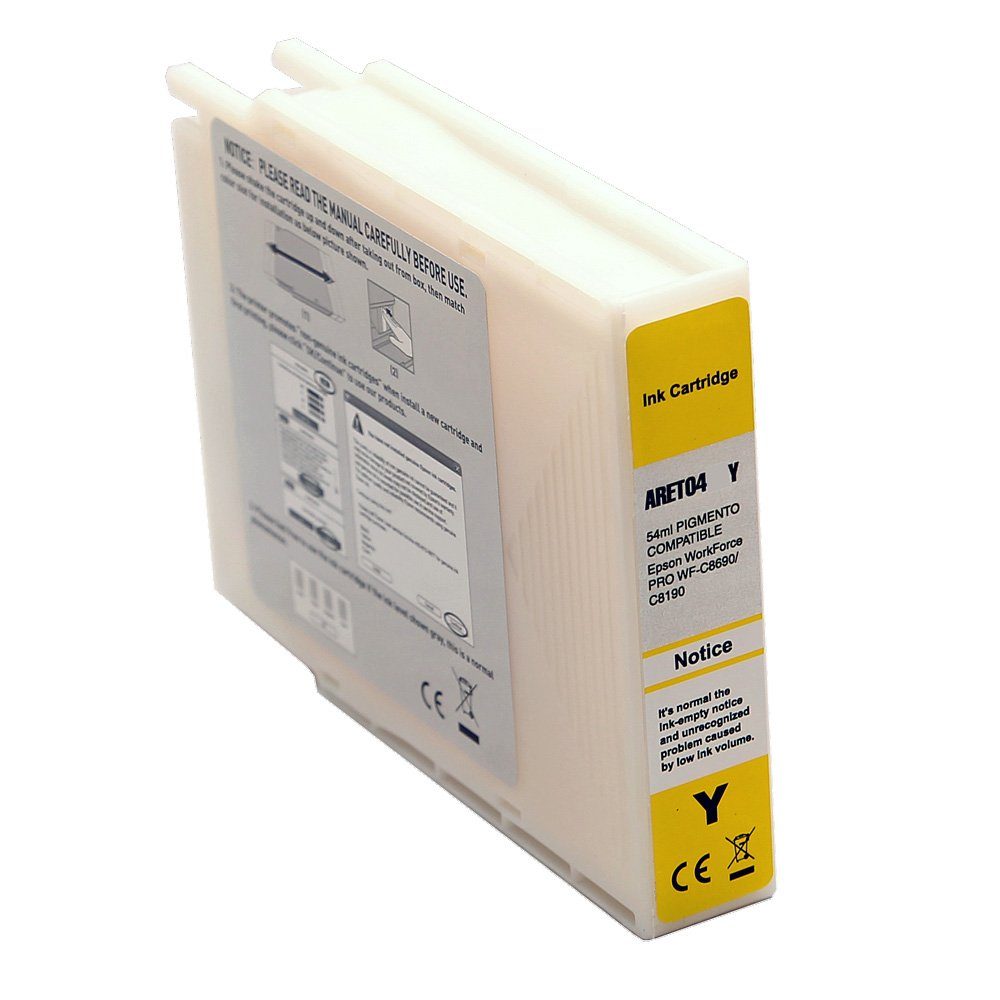 ABC Tintenpatrone (Kompatible Druckerpatrone für Epson T04A4 T04B4 Gelb WorkForce Pro)