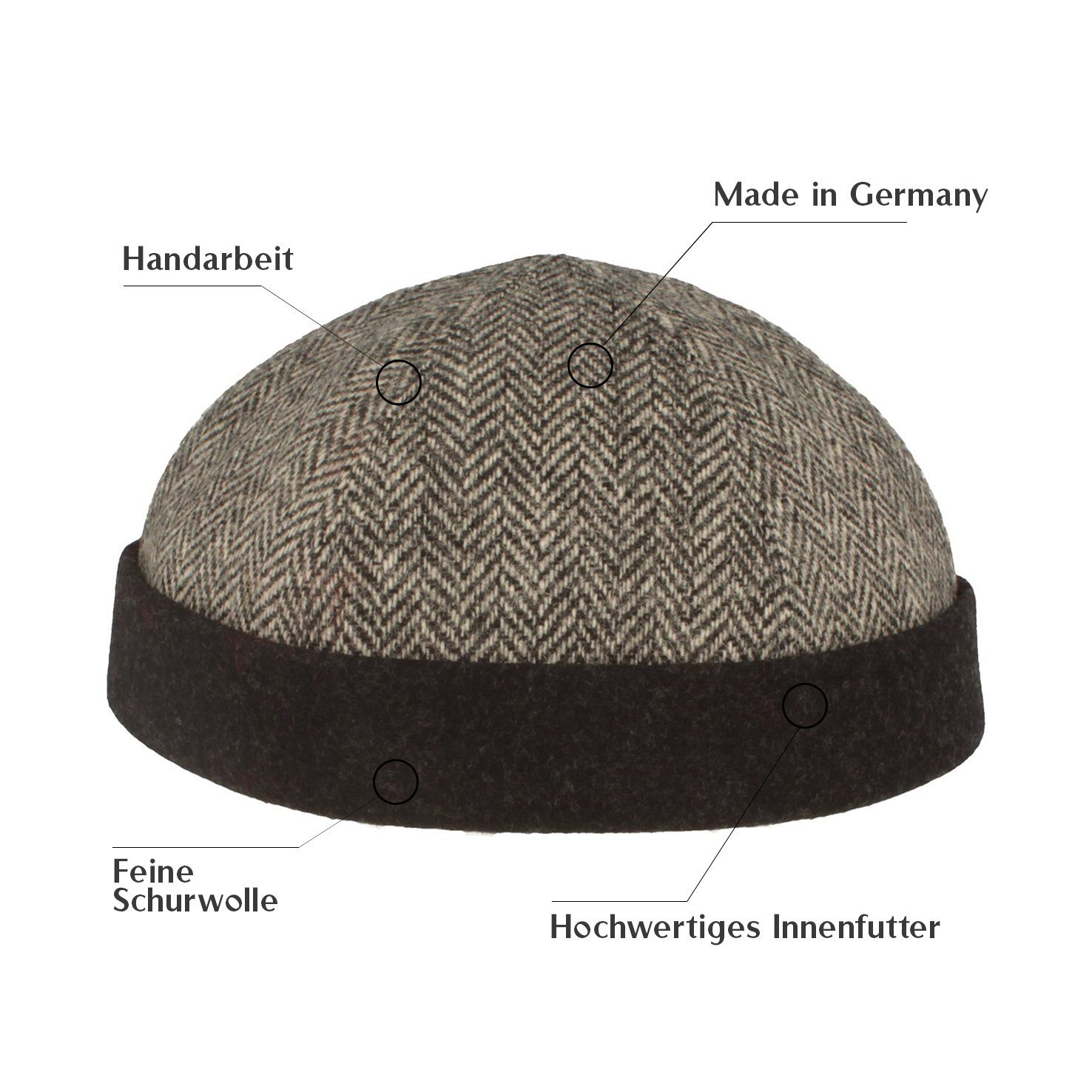Bullani Baskenmütze randlose handgefertigte Docker Cap günstig online kaufen