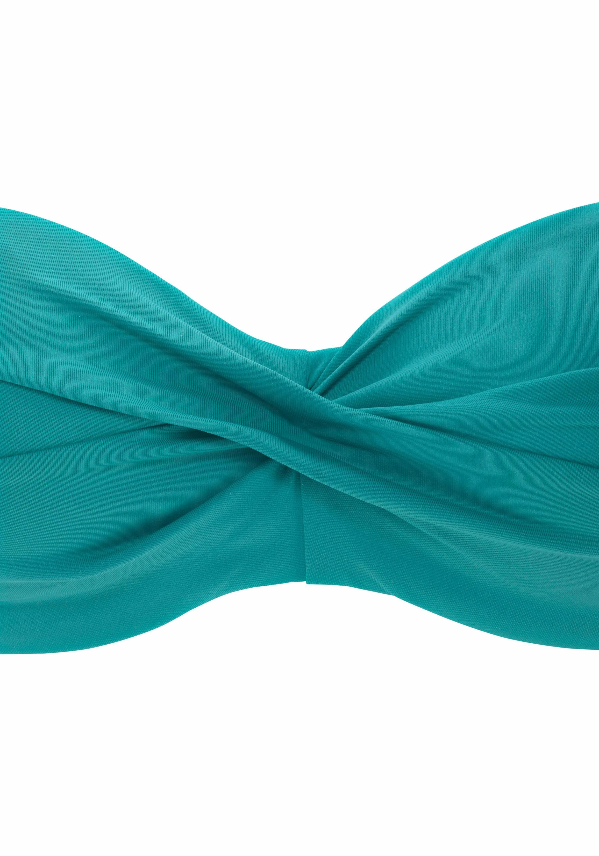 s.Oliver Bandeau-Bikini-Top Spain, in unifarben mit Wickeloptik