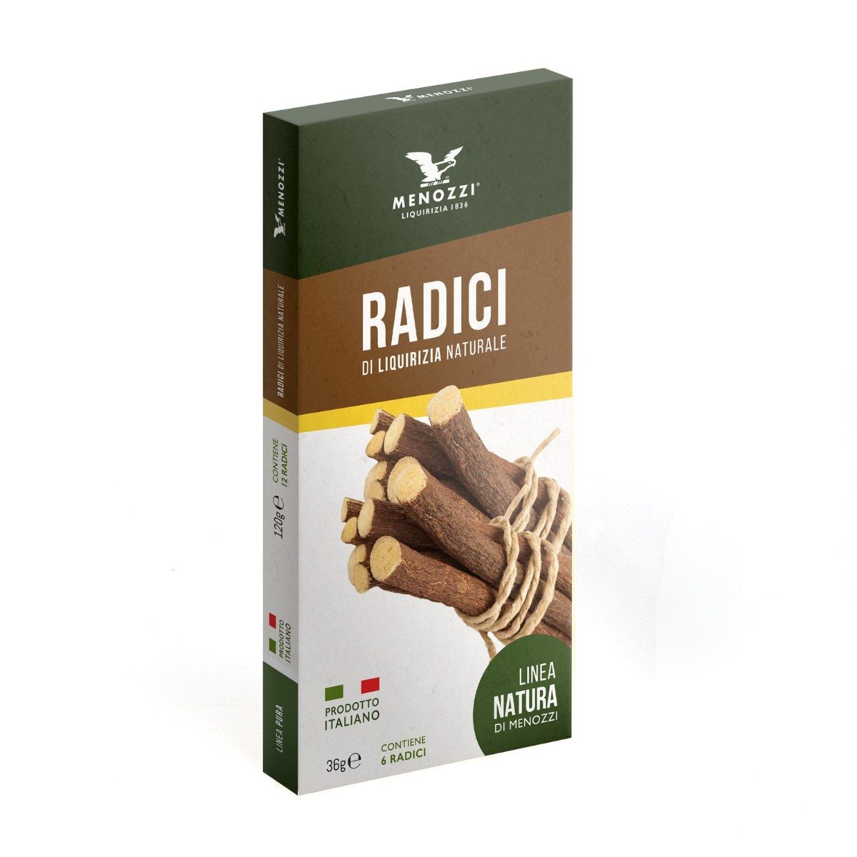 Menozzi Süßigkeit Radici di Liquirizia, Süßholzwurzeln, 36 g, Menozzi de Rosa 1836, 36 g, Reine Süßholzwurzel