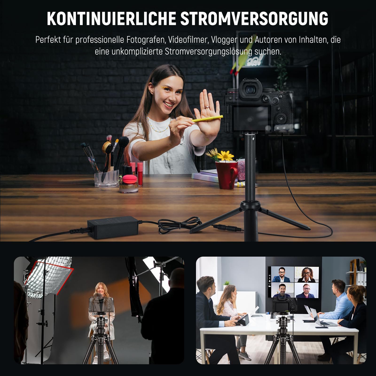 Neewer DMW-BLK22 Netzteil & Dummy Akku für Panasonic Lumix S9/G9/S5/GH5 Kamera-Netzteil (Stabile Stromversorgung)