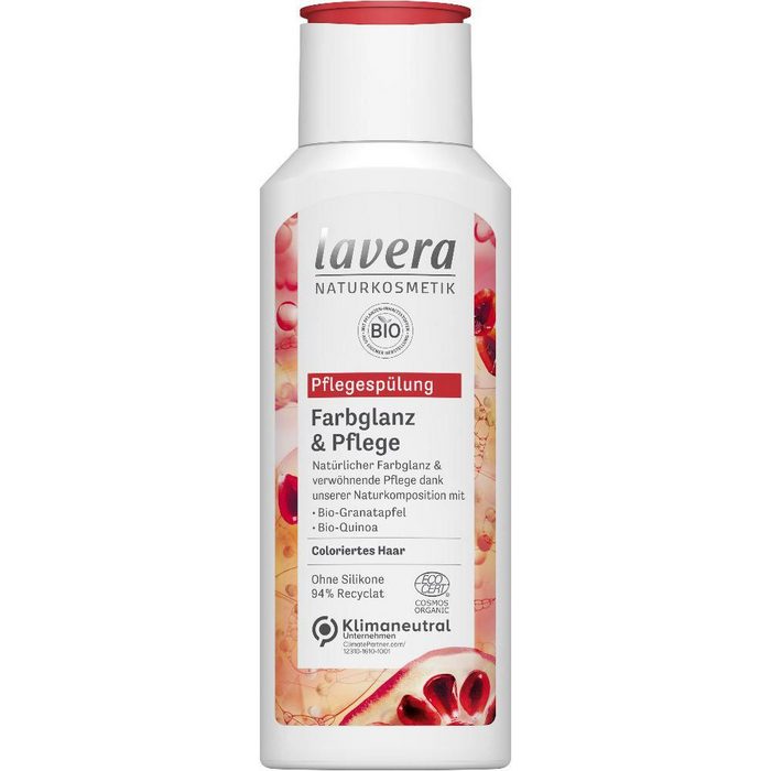 Laverana Haarspülung PFLEGESPÜLUNG FARBGLANZ PFLEGE Bio-Granatapfel Bio-Quinoa 200 ml