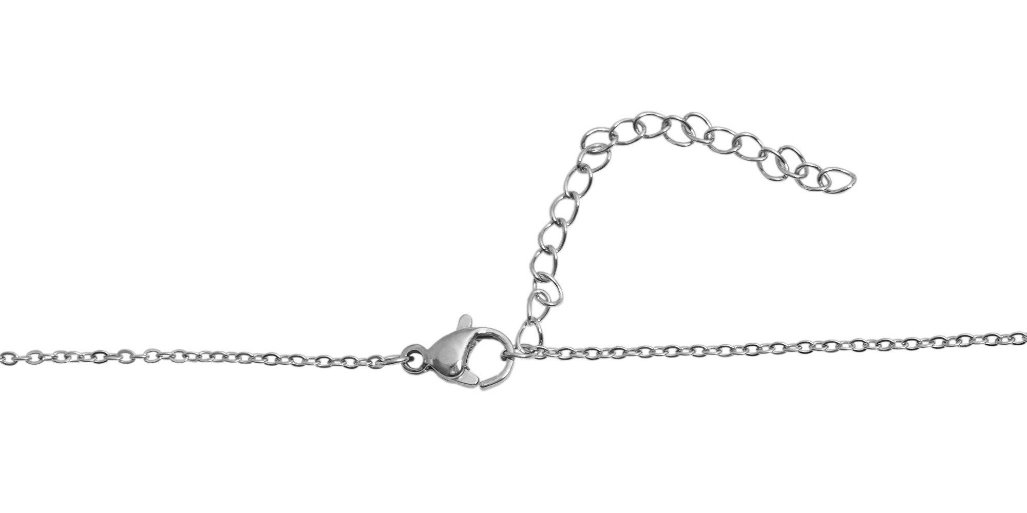 Kette ohne Anhänger Halskette – Ankerkette Kreuz aus Edelstahl 43 cm