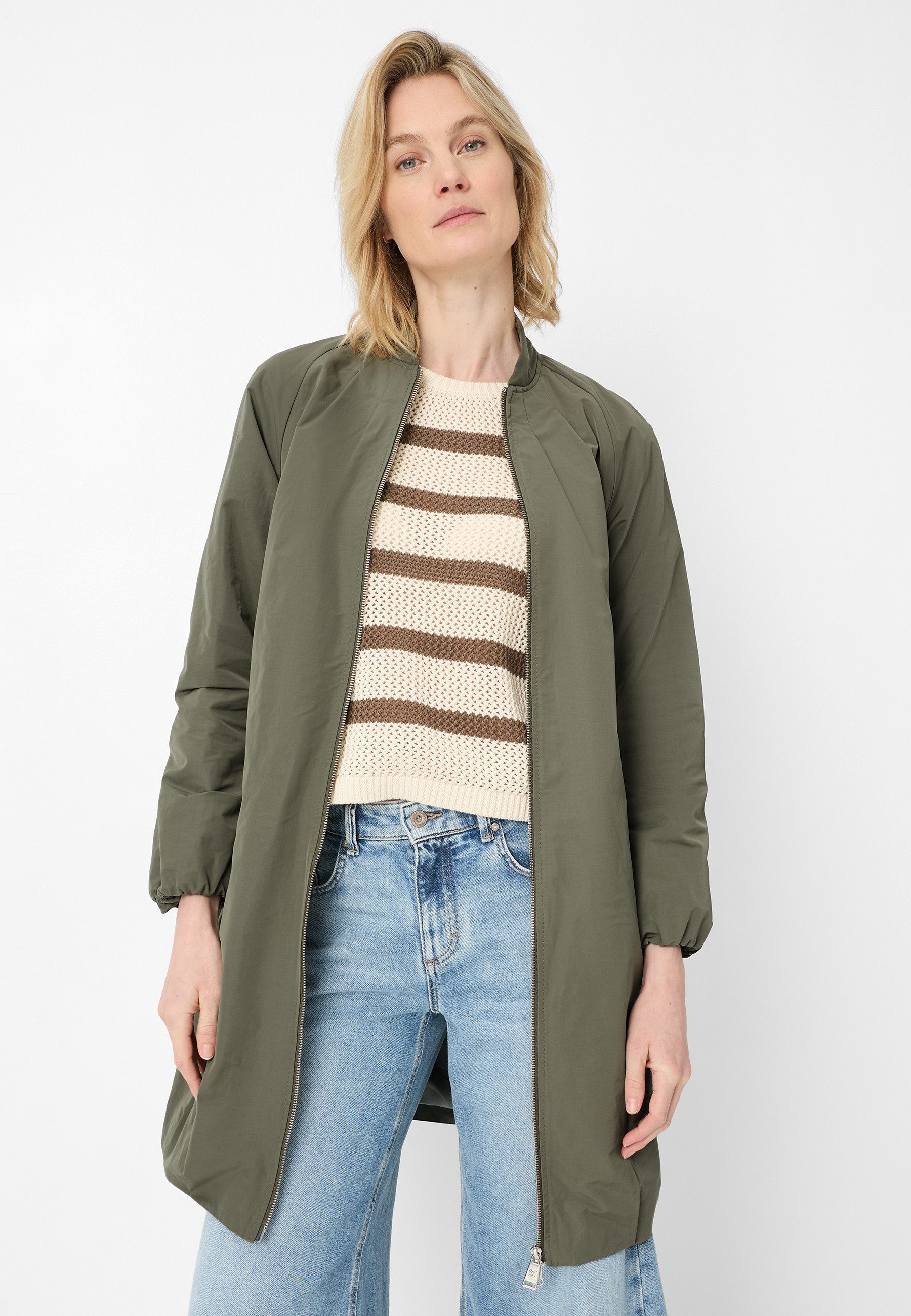 Fuchs Schmitt Kurzmantel Stehkragen, 2-Wege-Reißverschluss, Leistentaschen