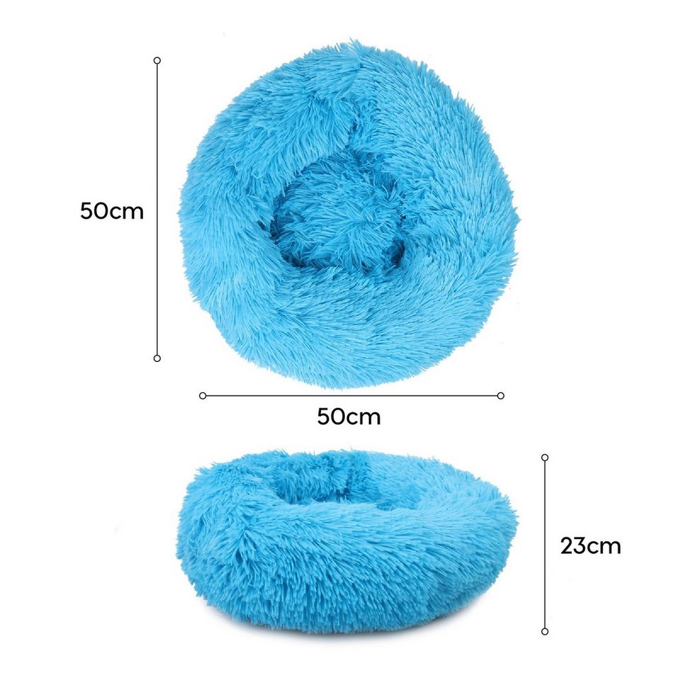 Thumbnail - wuuhoo Tierbett Fluffy 50 cm Rund I flauschiges Bett, für Hunde und Katzen I Plüsch warm und weich I Waschmaschinen geei...