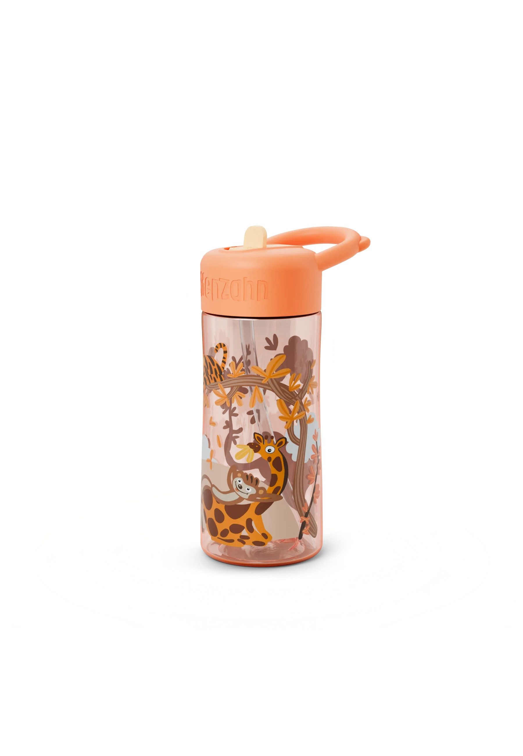 Affenzahn Trinkflasche Kunststoff Trinkflasche ., 2-in-1 Trinkfunktion