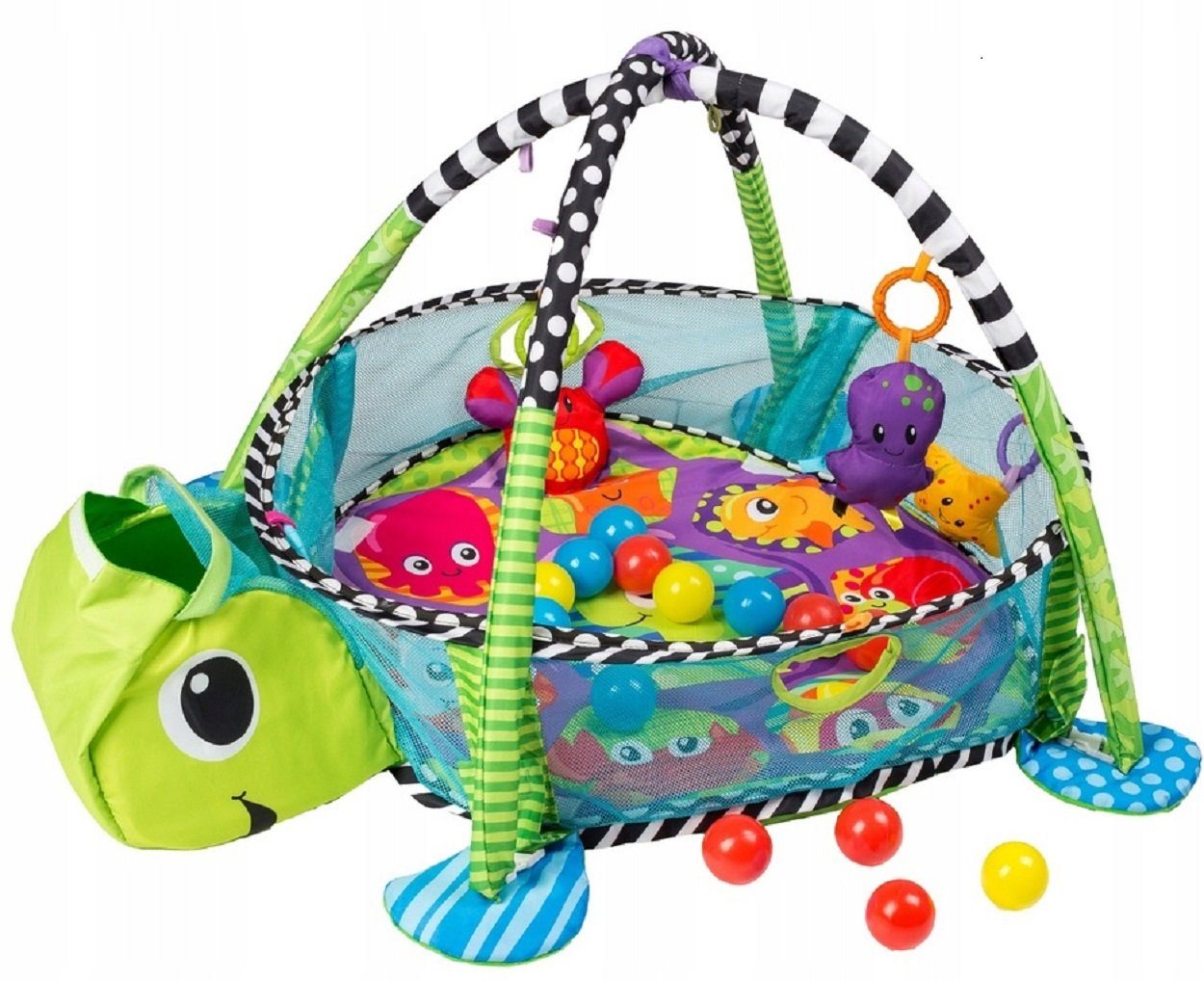 Spielmatte COIL Spielmatte,Krabbeldecke mit Spielbogen,Lernmatte,30 Bälle,Grün