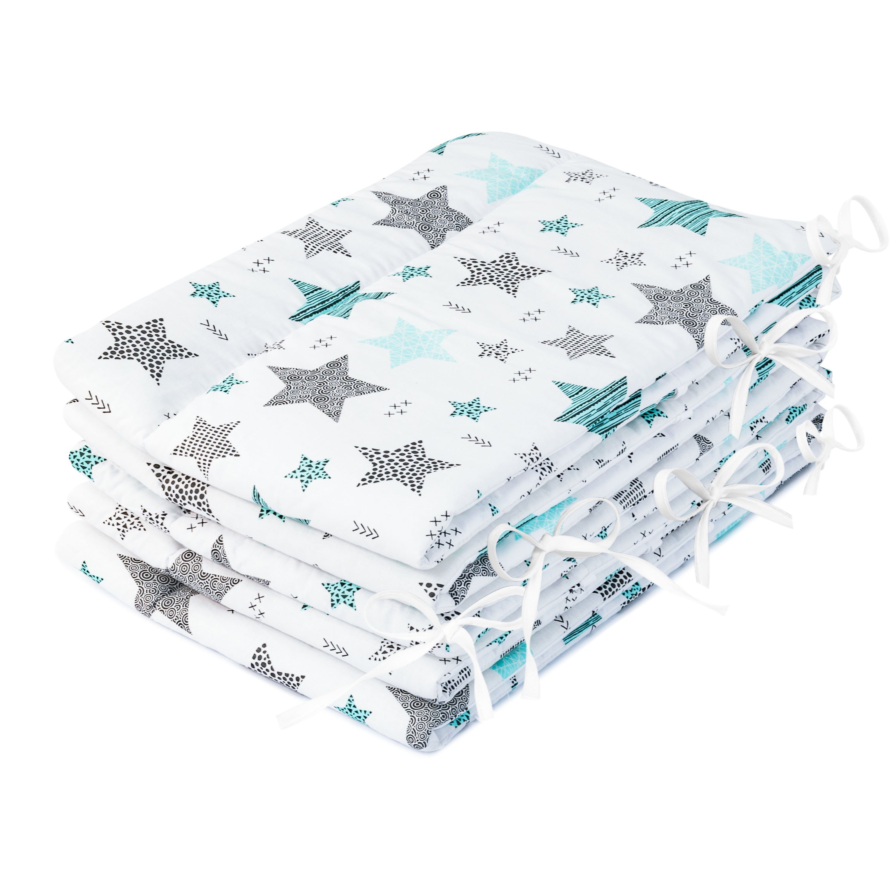 Amilian Bettnestchen Bettumrandung (Made in EU) 420x30 cm - für Babybett 140x70 cm geeignet, (140 x 70 cm geeignet (rundherum) mit Kantenschutz, Nestchen), Umrandungen