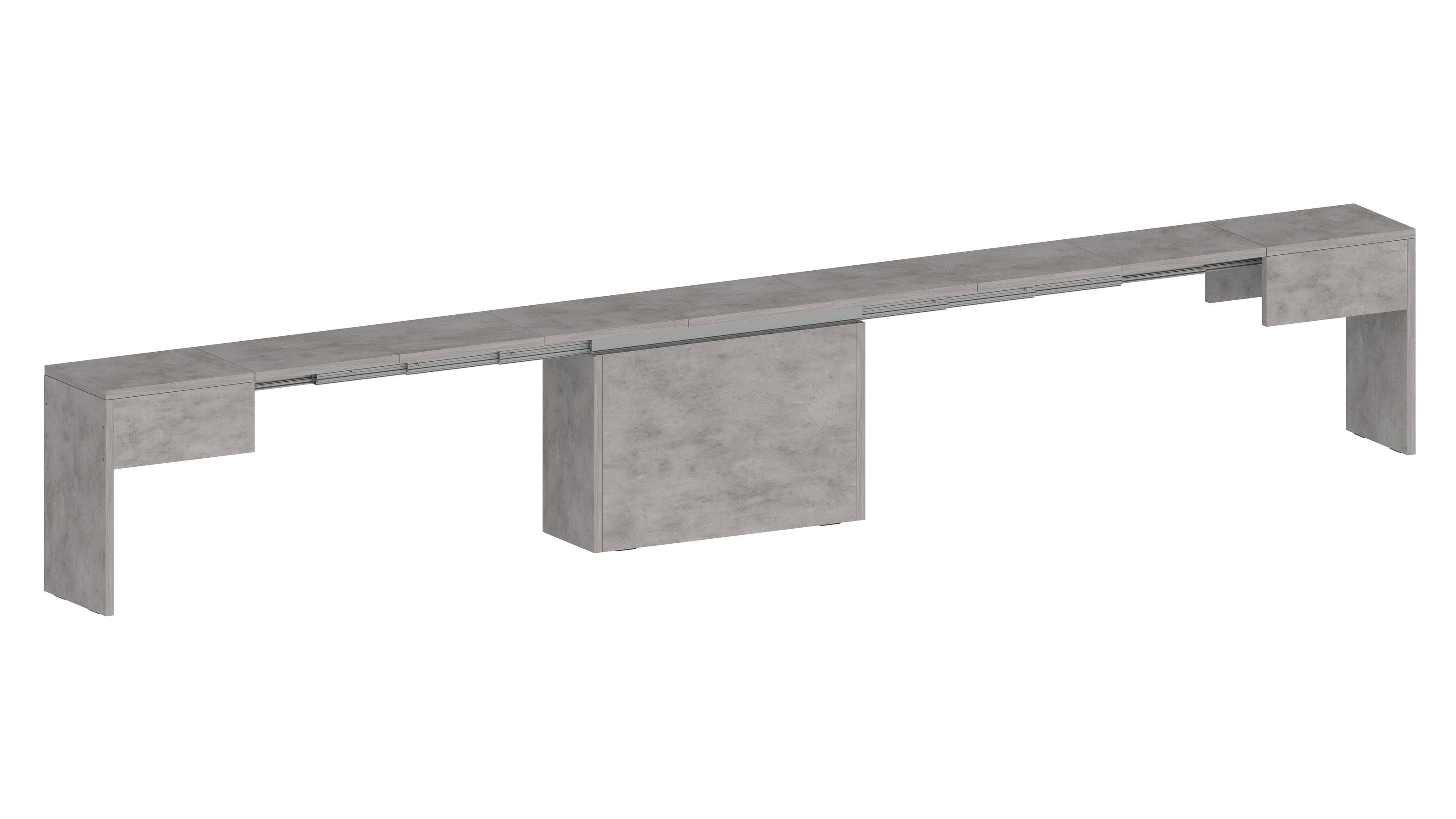 freiraum Essbank Pachino (2er-Set), (2er-Set) in Bronx Beton - 66/290x45x25cm (BxHxT)