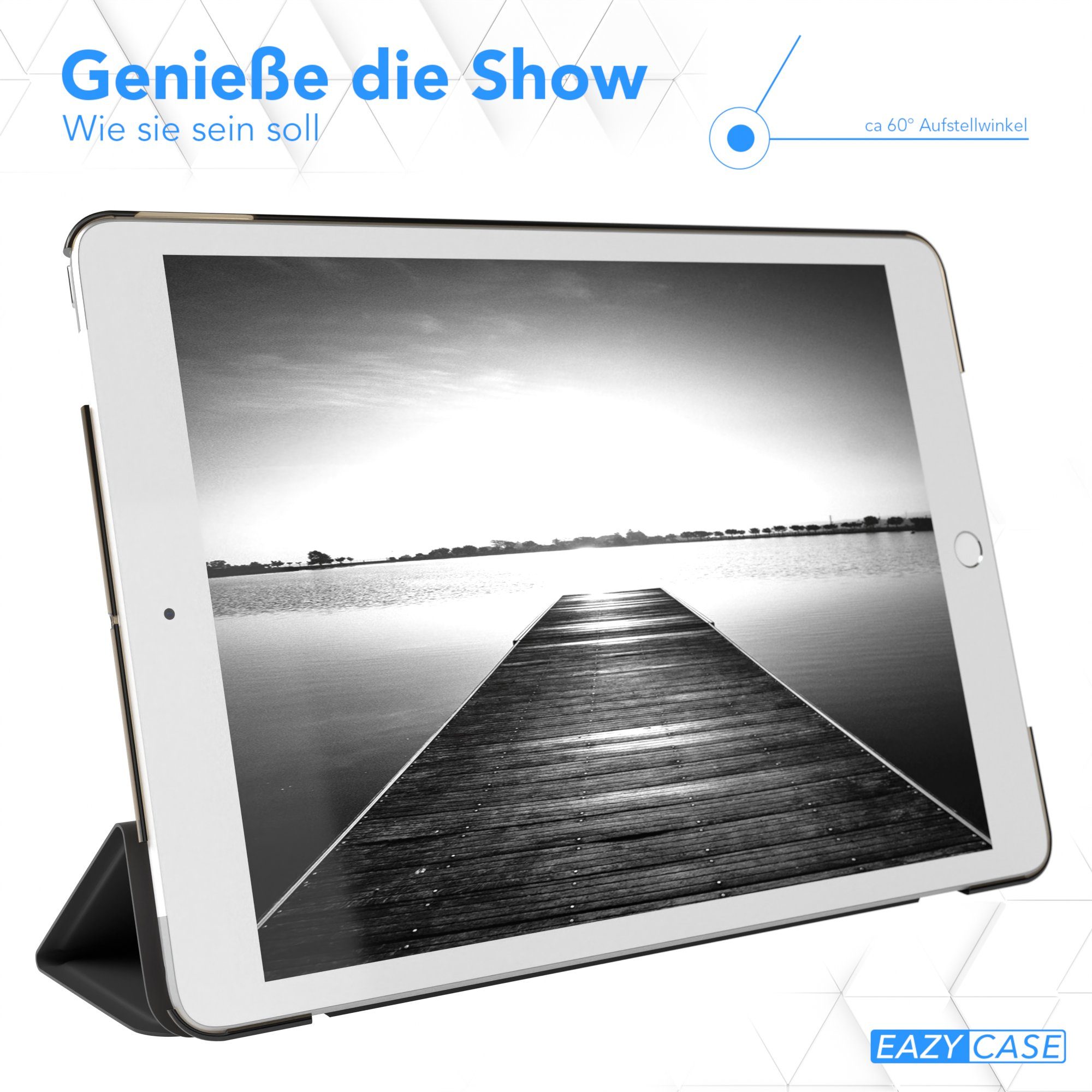 EAZY CASE Tablet-Hülle Smart Case für iPad 10,2" 7. / 8. / 9. Generation 10,2 Zoll, Hülle mit Standfunktion Tablet Klapphülle Anti-Kratz Tasche Schwarz – Bild 4 von 5