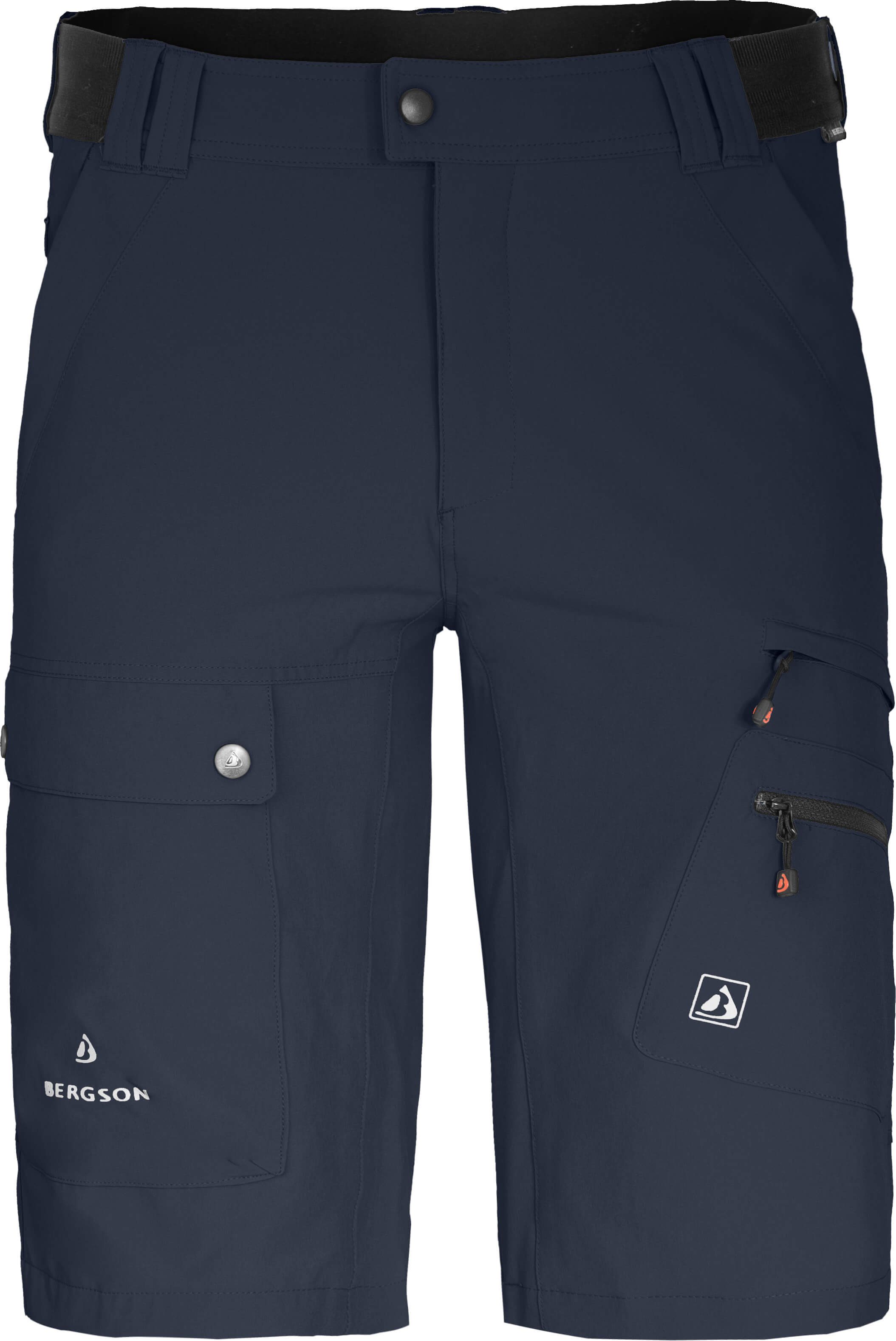 Bergson Outdoorhose FROSLEV Bermuda Herren Wandershorts, recycelt, elastisch, 8 Taschen, Normalgrößen navy blau