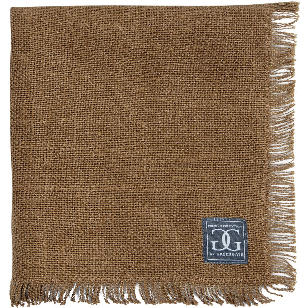 Greengate Stoffserviette Leinen Serviette Tabak 40x40cm