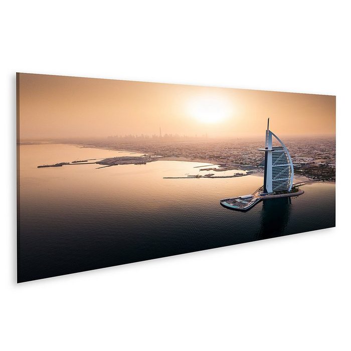islandburner Leinwandbild Bild auf Leinwand Dubai Luftbild Seaside Skyline mit Luxus-Hotel Blick