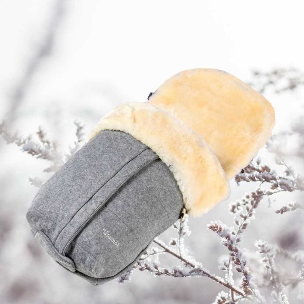 Fellhof Fußsack Kinderwagenfellsack Cortina Filz / Fußsack