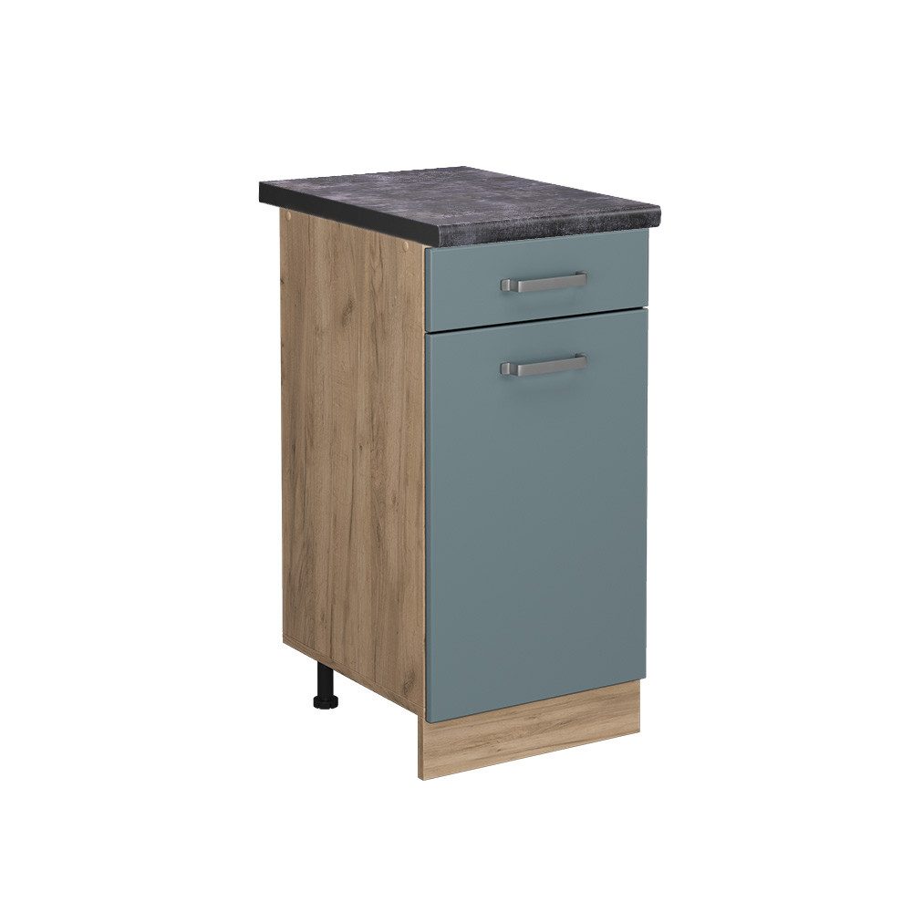 Vicco Unterschrank R-Line, Blau-Grau/Goldkraft Eiche, 40 günstig online kaufen