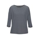 Elbsand 3/4-Arm-Shirt Veera mit Logoprint und überschnittenen Schultern, lässiges Shirt