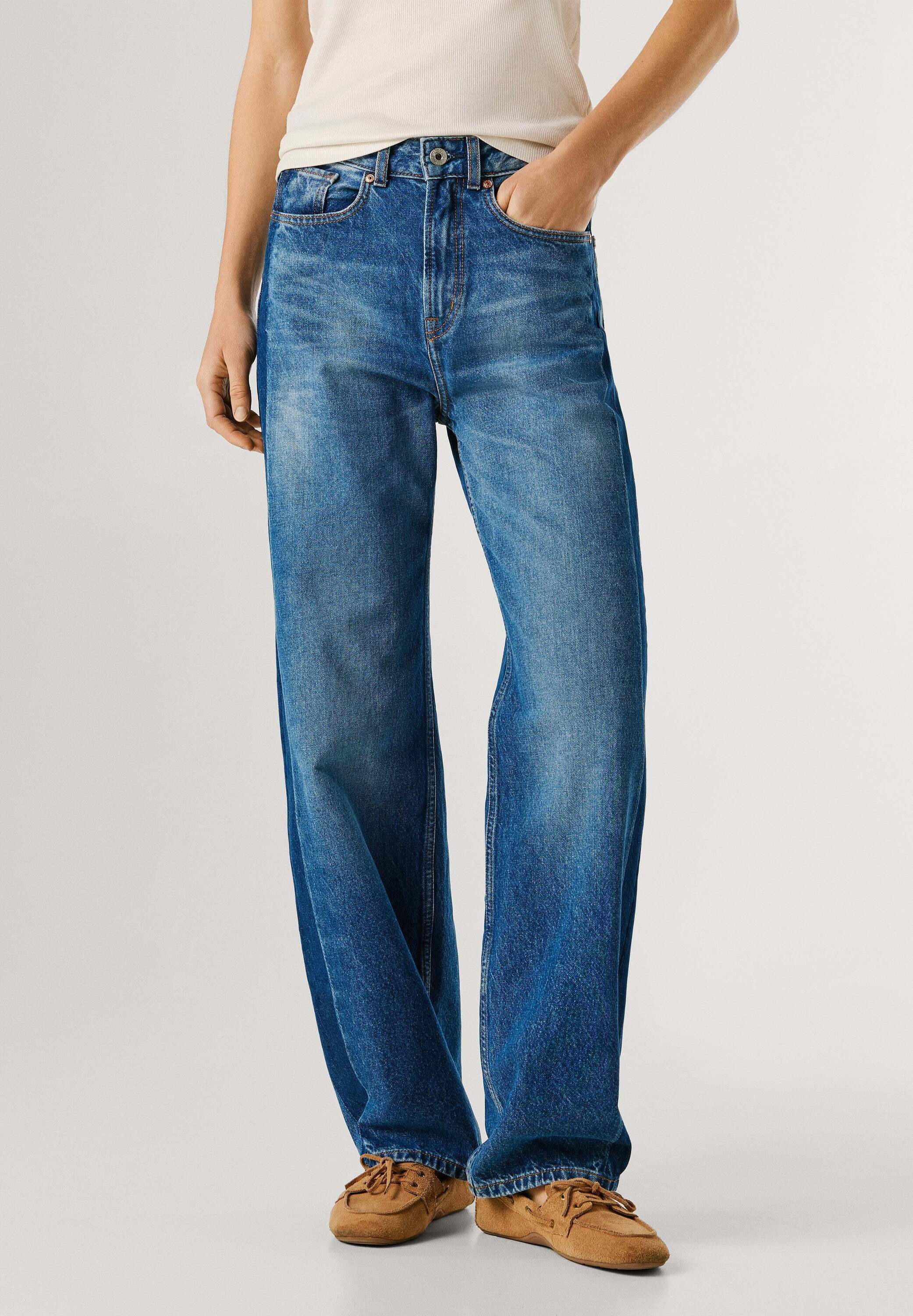 Pepe Jeans Straight-Jeans trousers STRAIGHT HW EDEN WORKWEAR BLUE