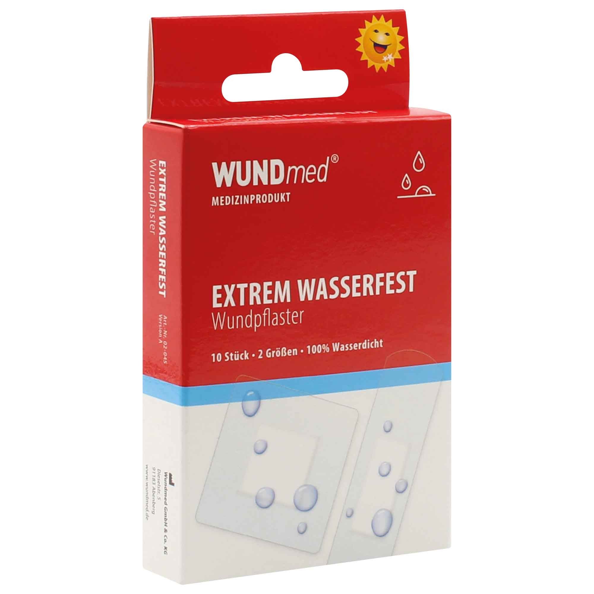 Wundmed Wundpflaster WUNDmed® Pflaster extrem wasserfest transparent 10 Stück/Packung
