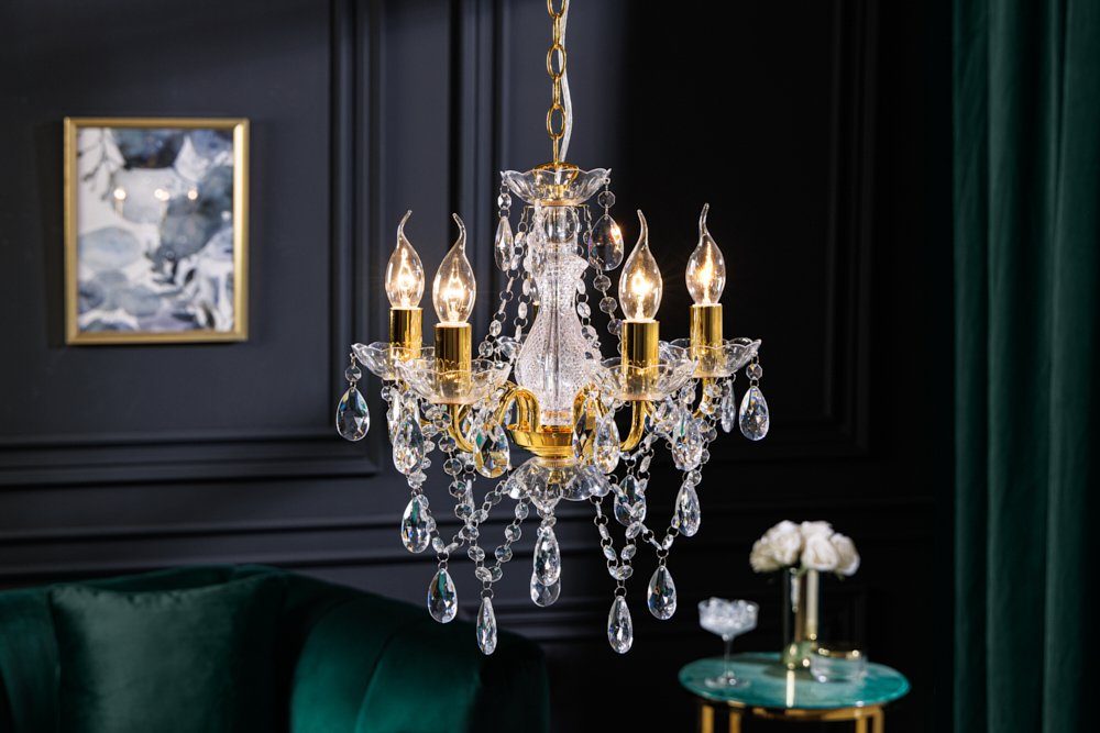 riess-ambiente Kronleuchter DIAMONDS S 40cm gold, ohne Leuchtmittel, Wohnzi günstig online kaufen