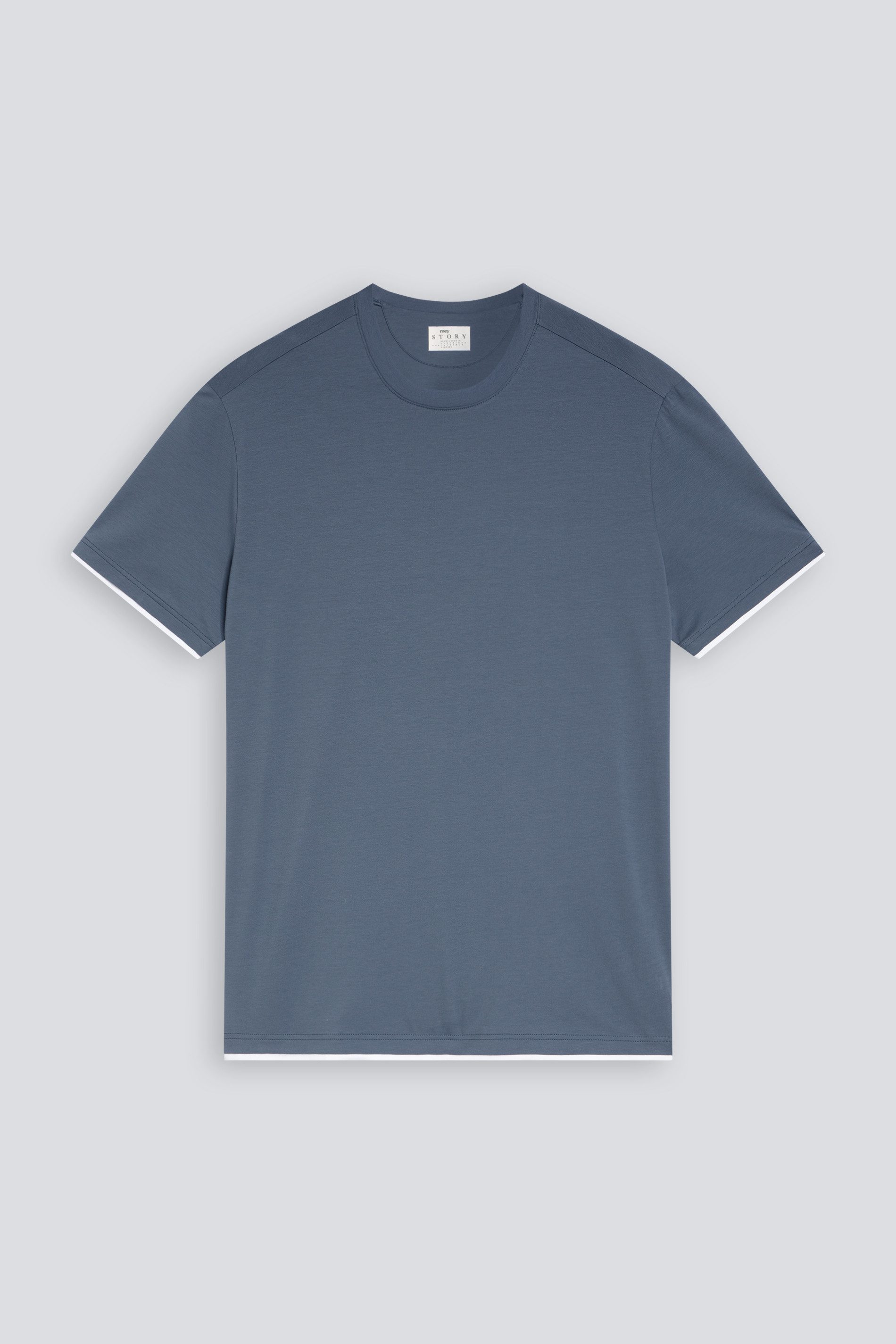 Mey Kurzarmshirt Mey Herren T-Shirt Serie Cotone Stretch Unifarben (1-tlg)