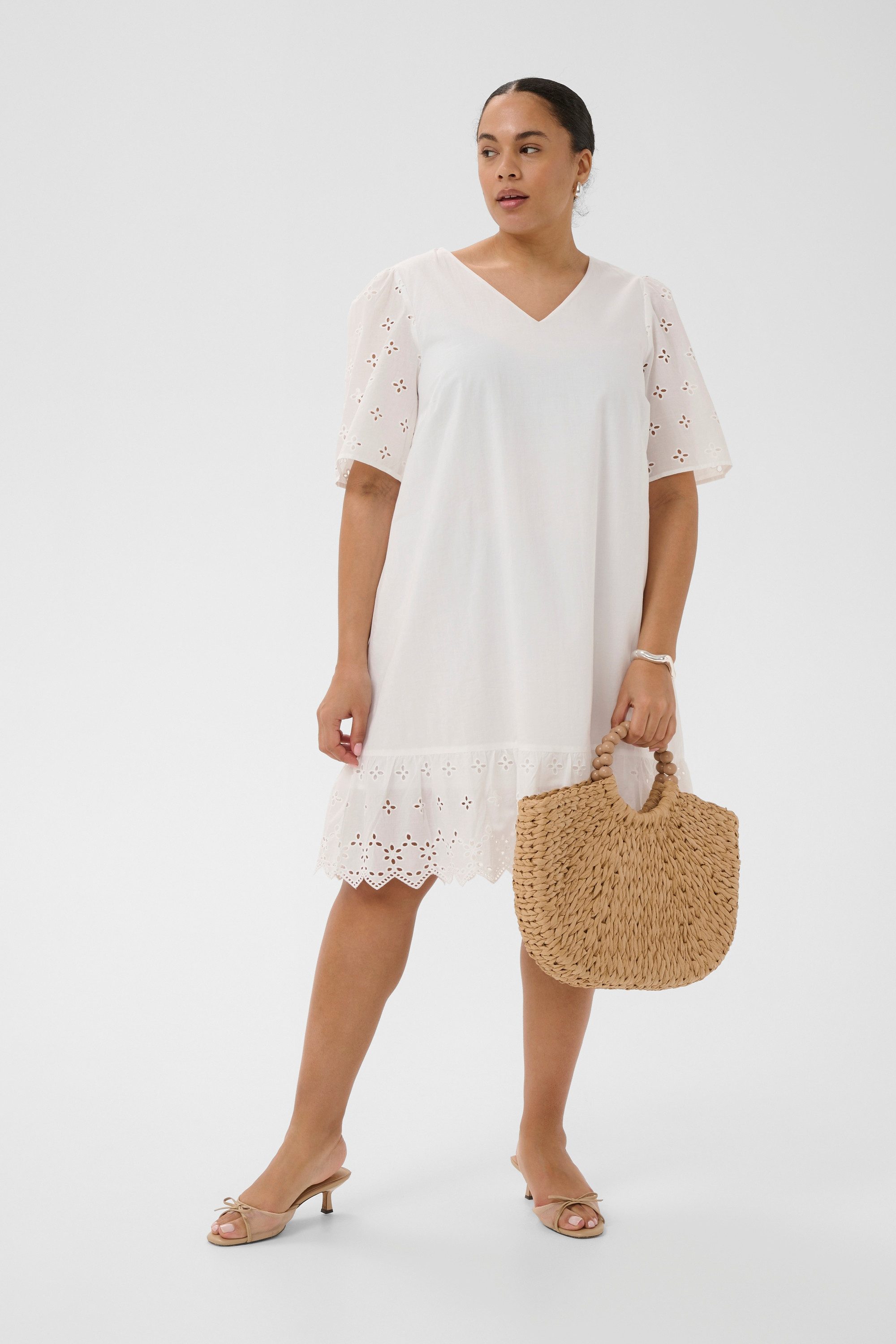 KAFFE Curve Blusenkleid Kleid KCmally Große Größen