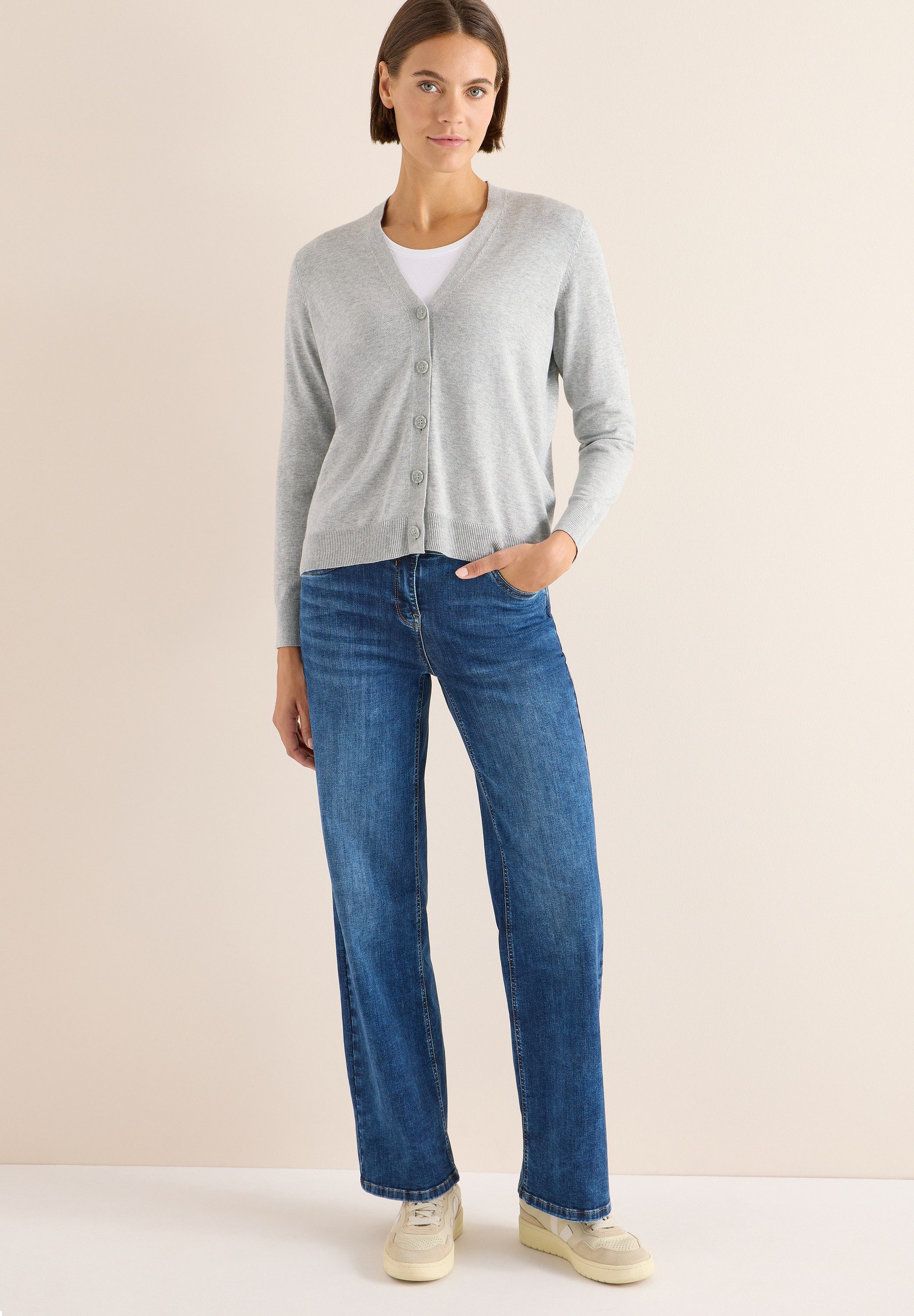 CECIL Cardigan aus Baumwolle mit Stretchanteil