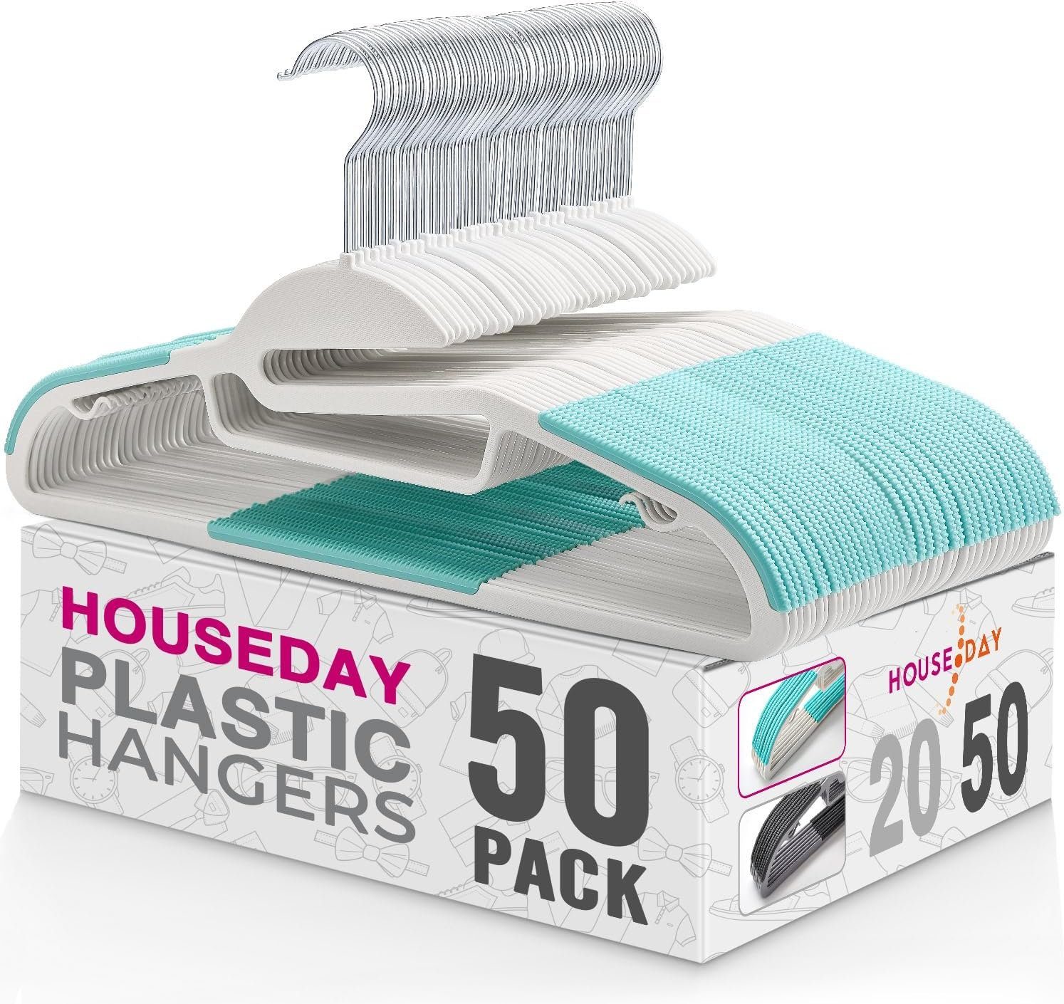 House Day Kleiderbügel Kunststoff, Kleiderbügel Platzsparend, (Packung, 50- günstig online kaufen