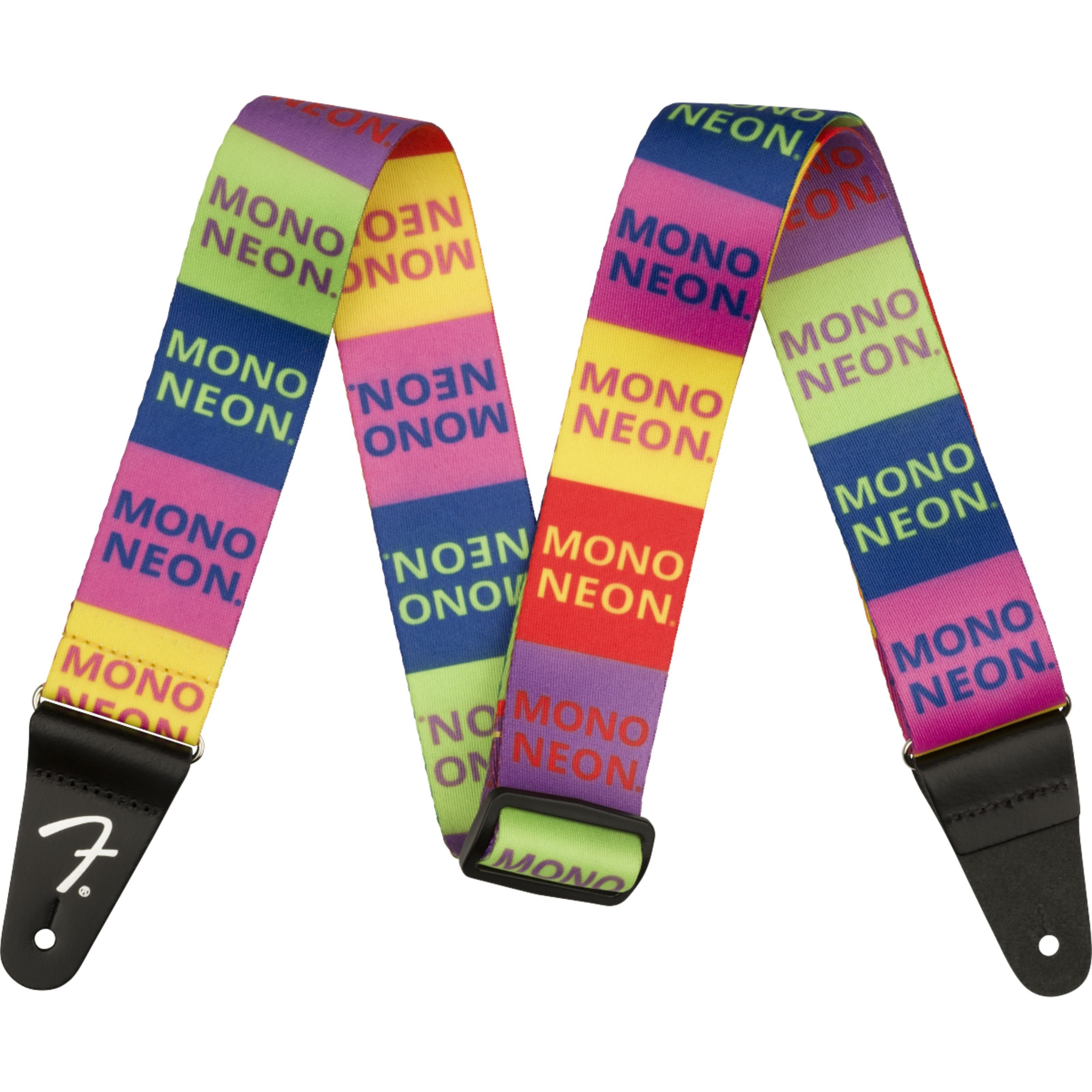 Fender Gitarrengurt, MonoNeon Logo Strap Multi-Color - Gitarrengurt