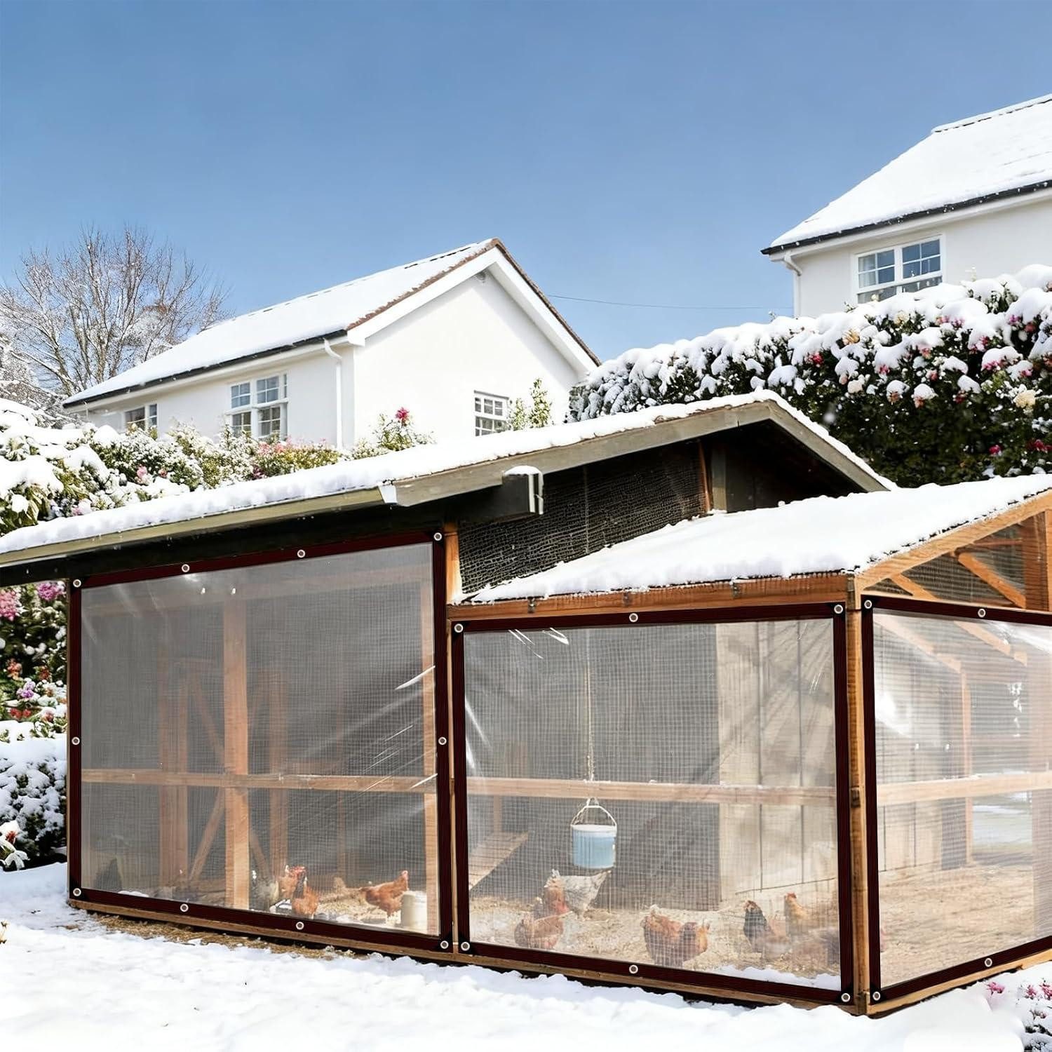 LuxusKollektion Schutzplane Wasserdichte transparente Plane mit ösen, abdeckplane für gartenmöbel