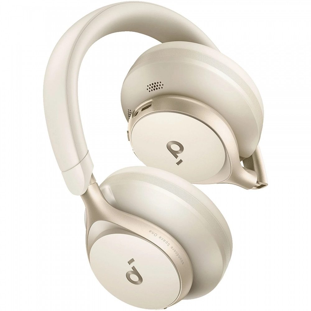 SoundCore Space One - Bluetooth-Kopfhörer - latte cream Over-Ear-Kopfhörer (Aktive Geräuschunterdrückung, Aktive Geräuschunterdrückung)