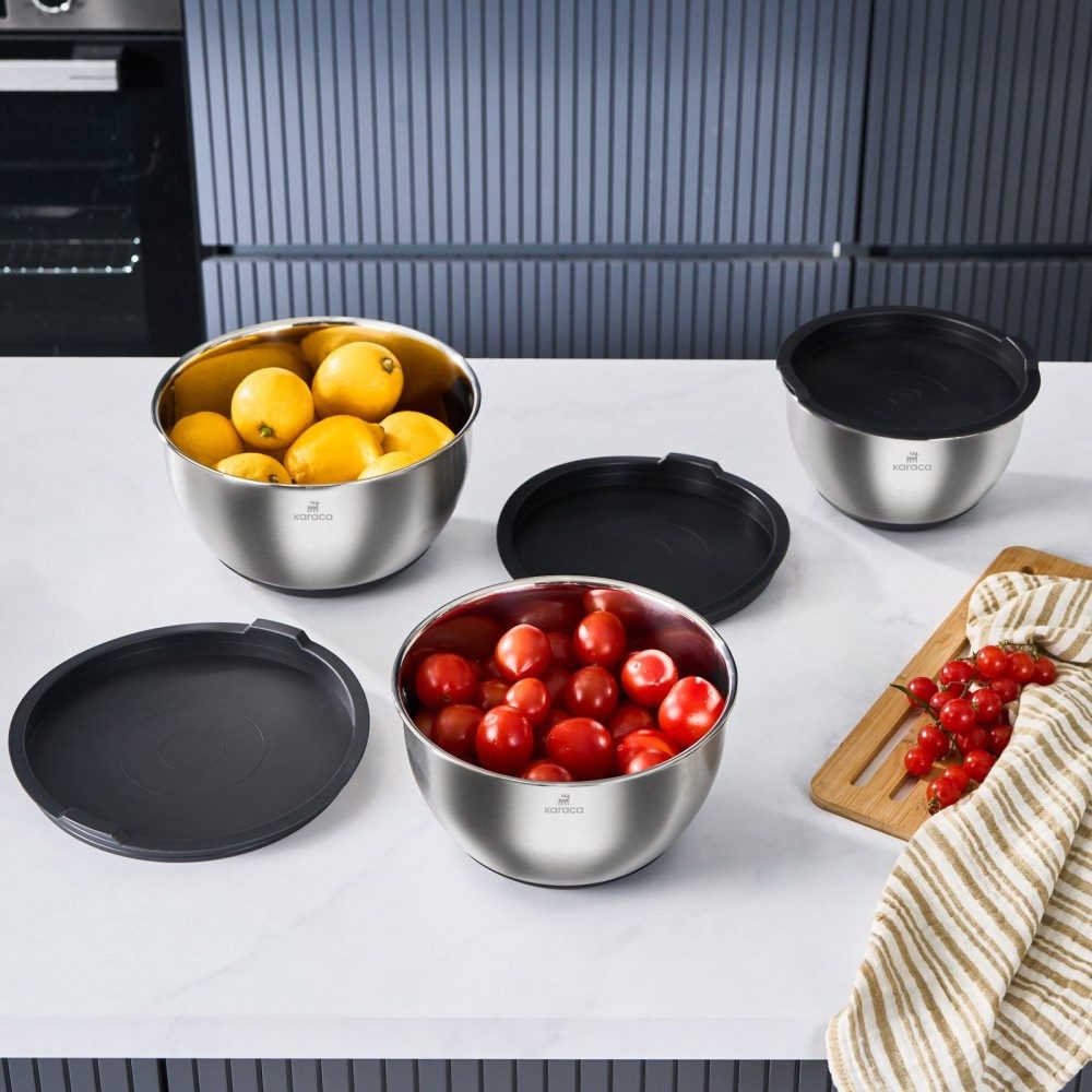 Karaca Vorratsdose Karaca Blendbox 3-teiliges Mixset, Inox