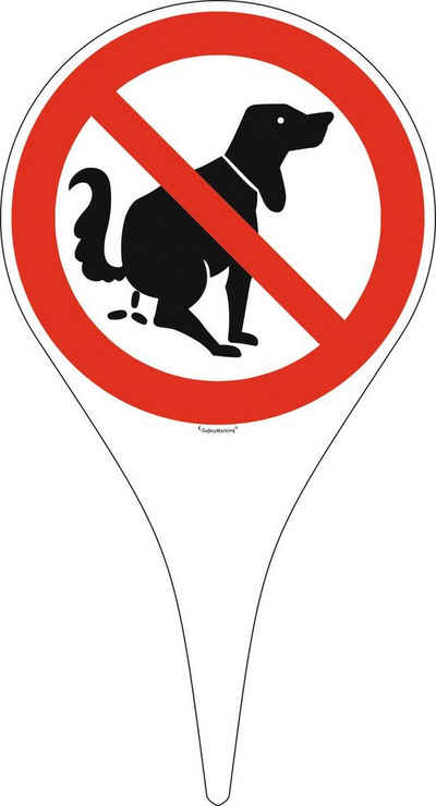 SafetyMarking Hinweisschild Verbotsschild - Hier kein Hundeklo (Erdspieß)