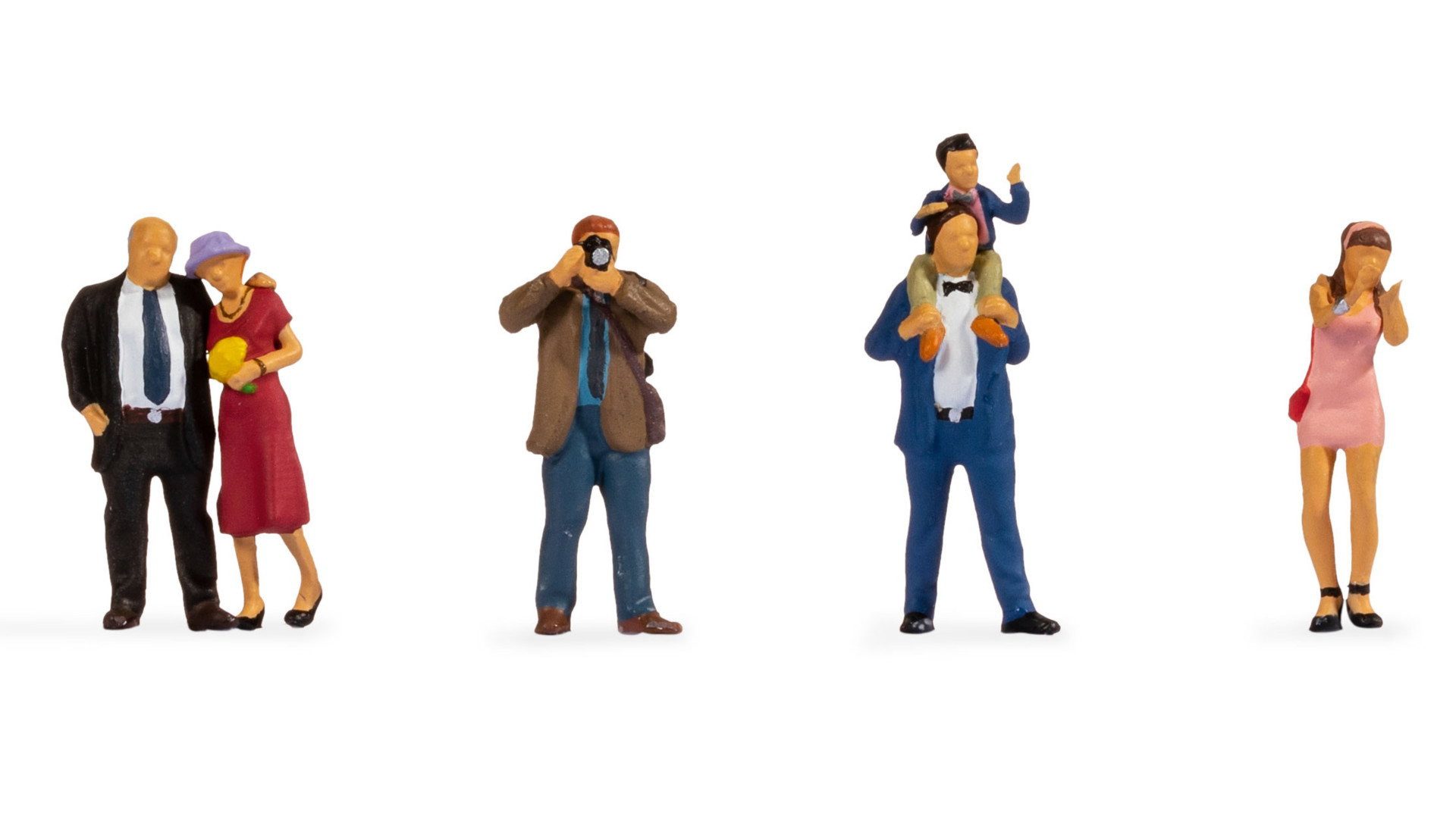 NOCH Dekofigur NOCH Hochzeitsgäste Figurenset, realistische Hochz