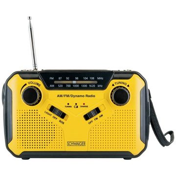 Schwaiger UKW Outdoor Radio Radio (Handkurbel, Solarpanel, spritzwassergeschützt, stoßfest)