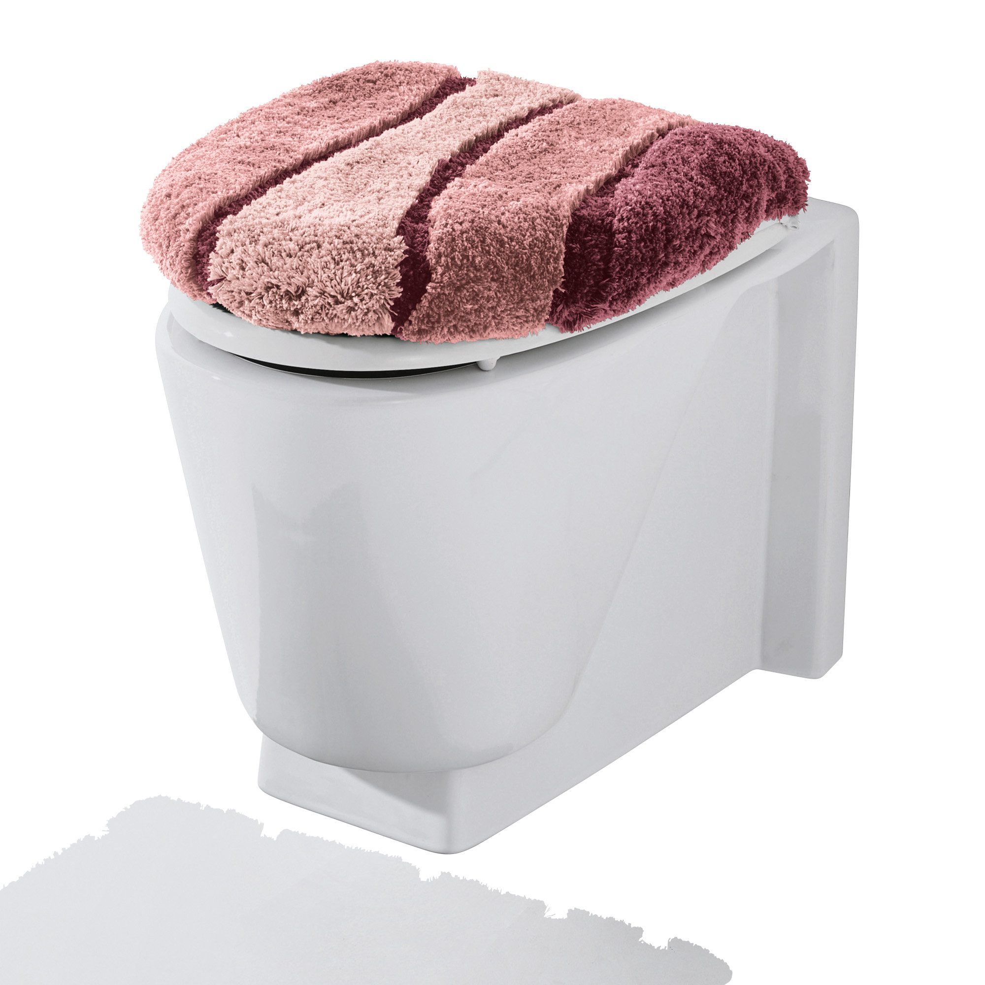 REDBEST Badematte WC-Deckelbezug "Louisville", Höhe 20 mm, Gummizug:, Strei günstig online kaufen