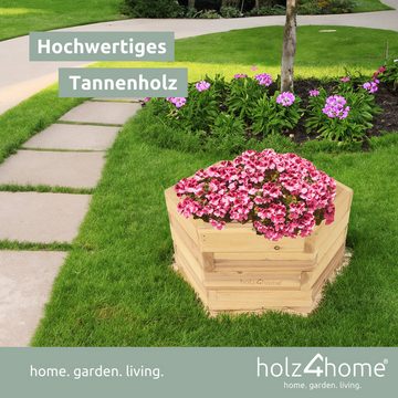 holz4home Pflanzkübel Outdoor M aus Tannenholz I Blumentopf für Terrasse I Pflanzkasten