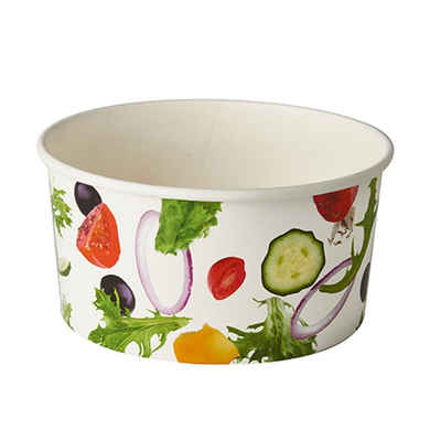 Starpak Einwegschale 360 Stück Salatschalen To Go aus Pappe 1 l Ø 15 cm · 7,5 cm Salad