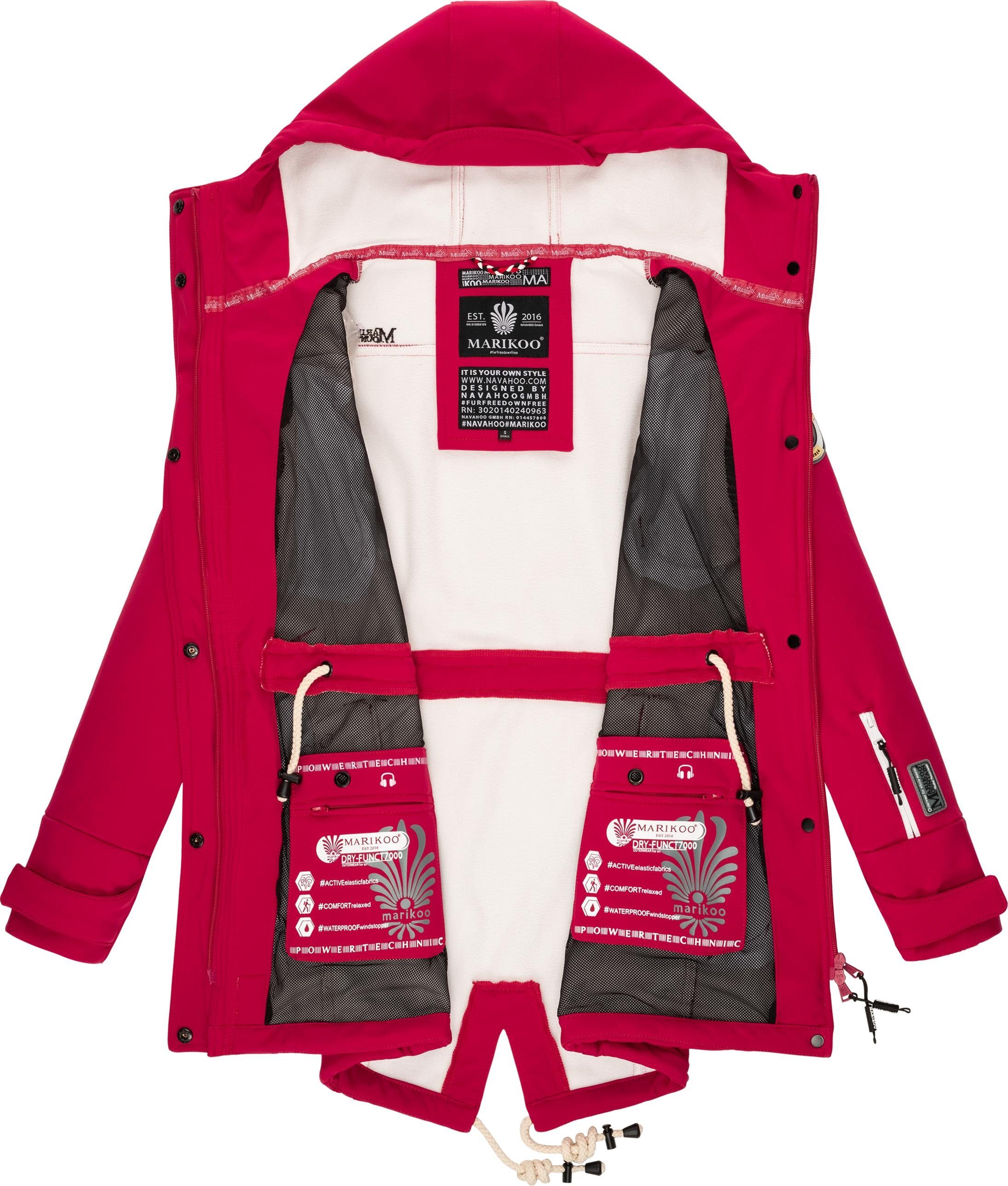 Marikoo Funktionsmantel Zimtzicke Softshell Parka mit Kapuze