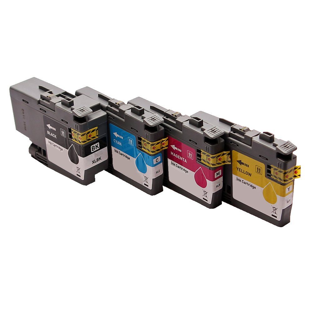 ABC Tintenpatrone (Kompatibles Set 4x Druckerpatrone für Brother LC-3237 HL-J6000DW, ABC)