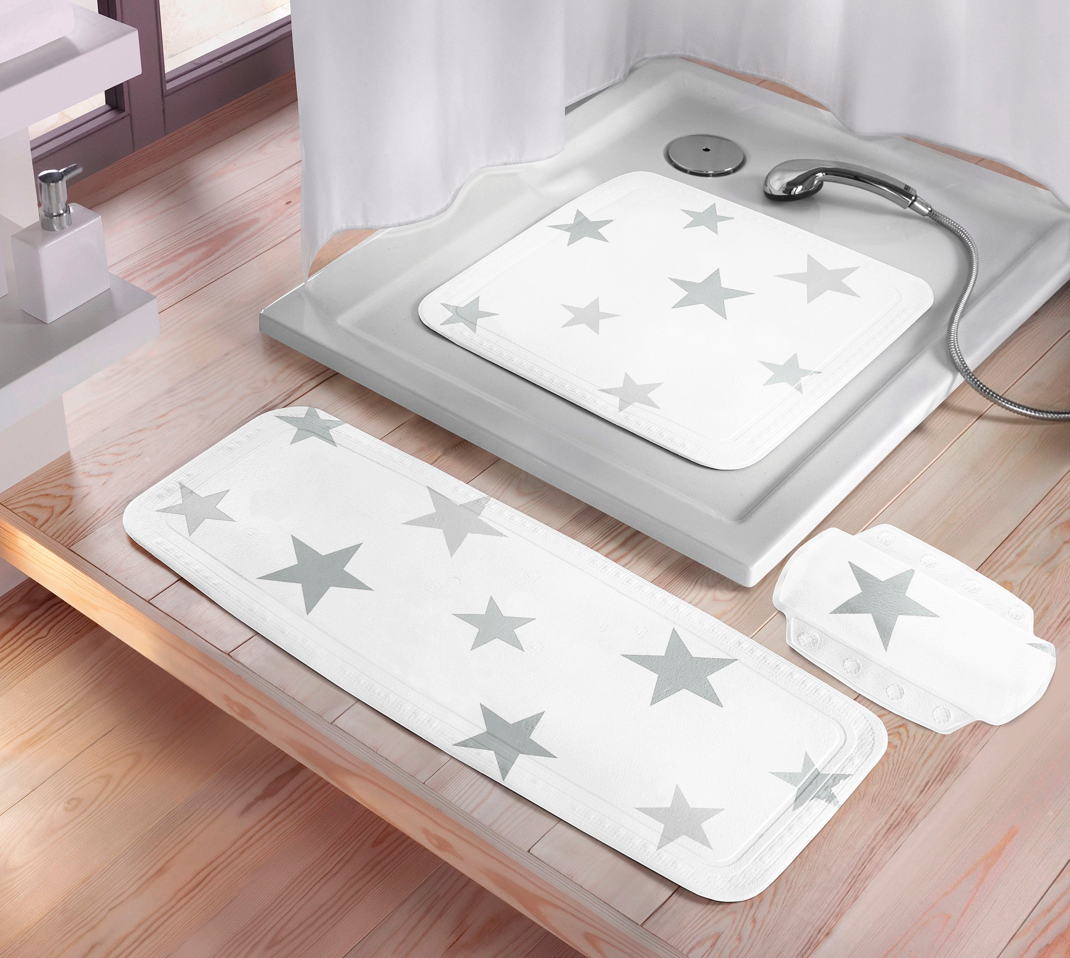 Kleine Wolke Duscheinlage Stars, B: 55 cm, L: 55 cm, BxL: 55x55 cm