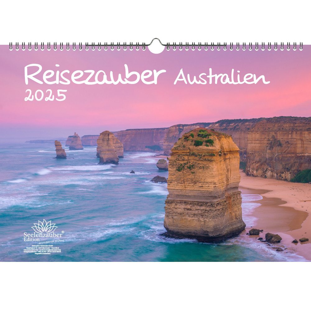 Seelenzauber Wandkalender Reisezauber Australien DIN A3 Kalender für 2025 Urlaub Canberra