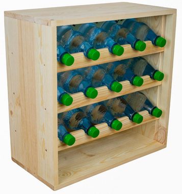 Kistenkolli Altes Land Allzweckkiste Flaschenregal für 15 Flaschen in natur Weinschrank Weinständer Weinreg