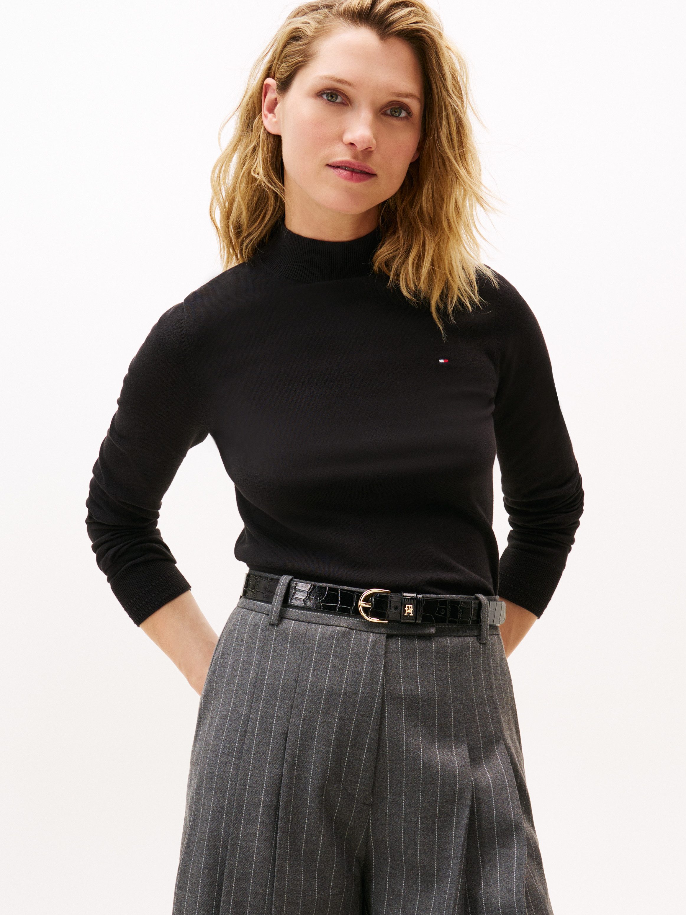 Tommy Hilfiger Strickpullover CO JERSEY FINE günstig online kaufen