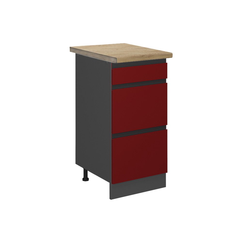 Vicco Unterschrank R-Line, Rot/Anthrazit, 40 cm günstig online kaufen
